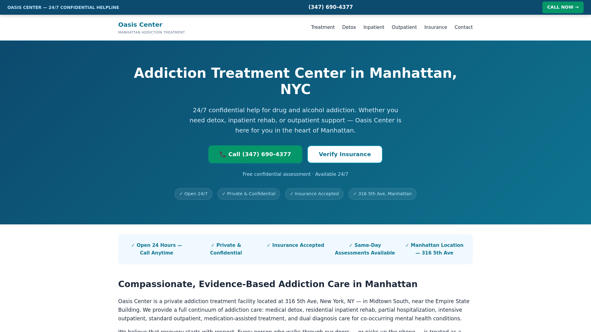 website screenshot of https://oasisaddictioncenter.pages.dev/