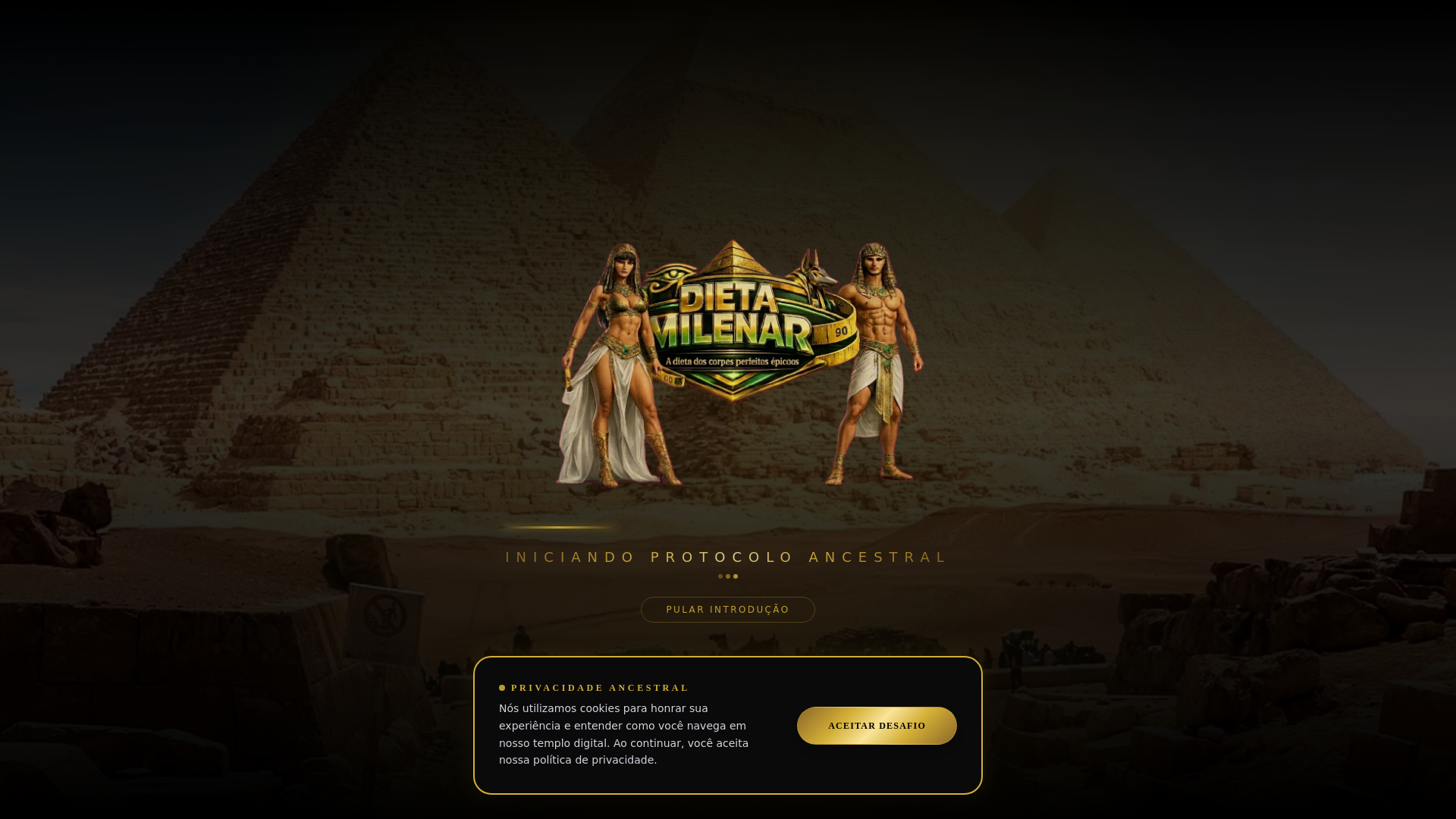 website screenshot of https://dietasmilenares.site