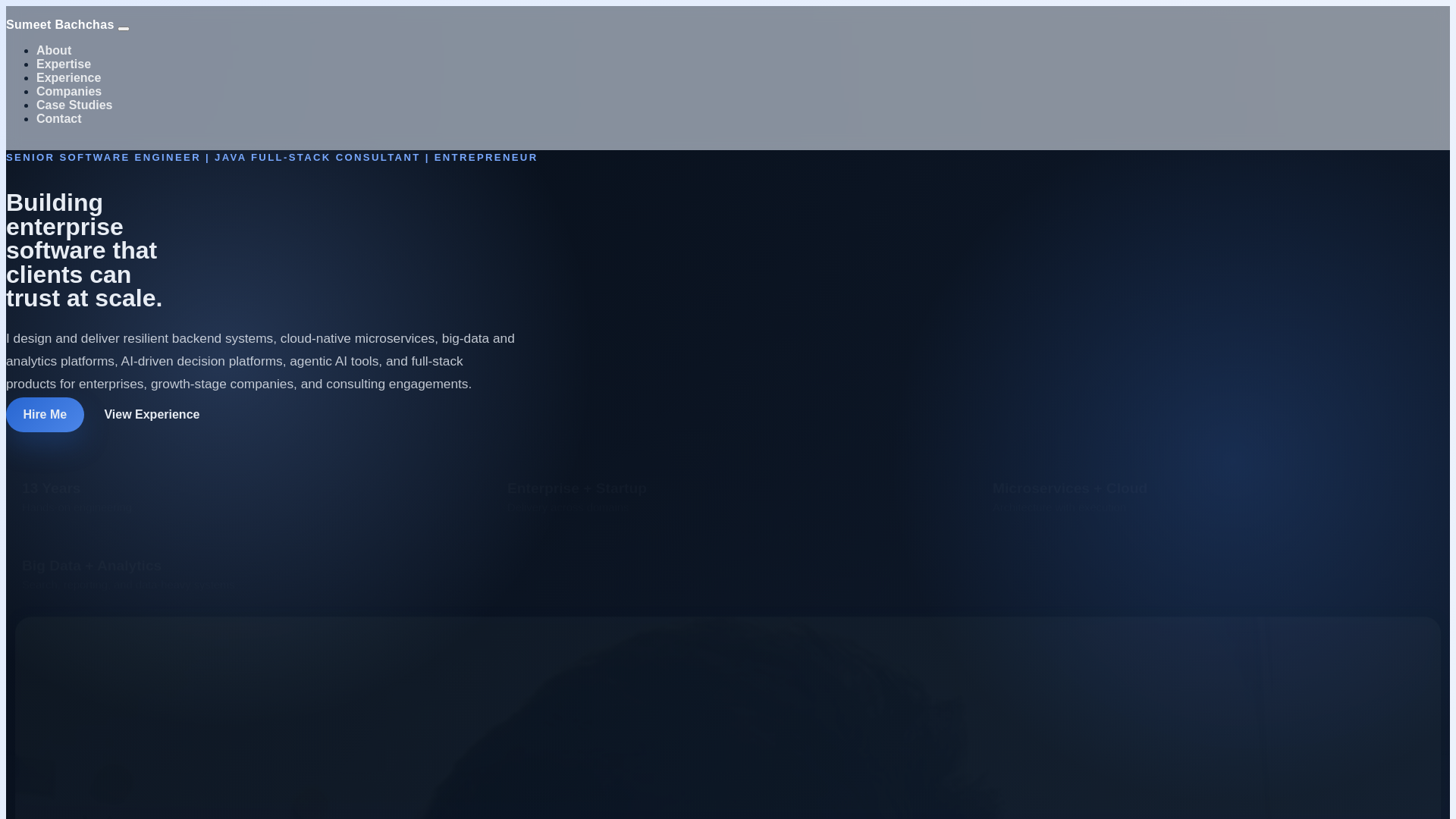 website screenshot of https://sumeetbachchas.com