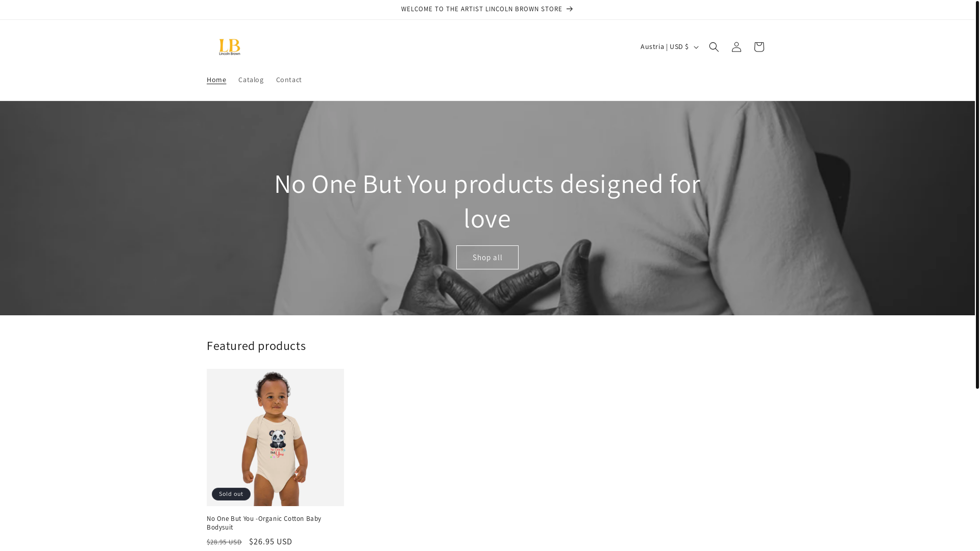 website screenshot of https://lincolnbrownstore.com/