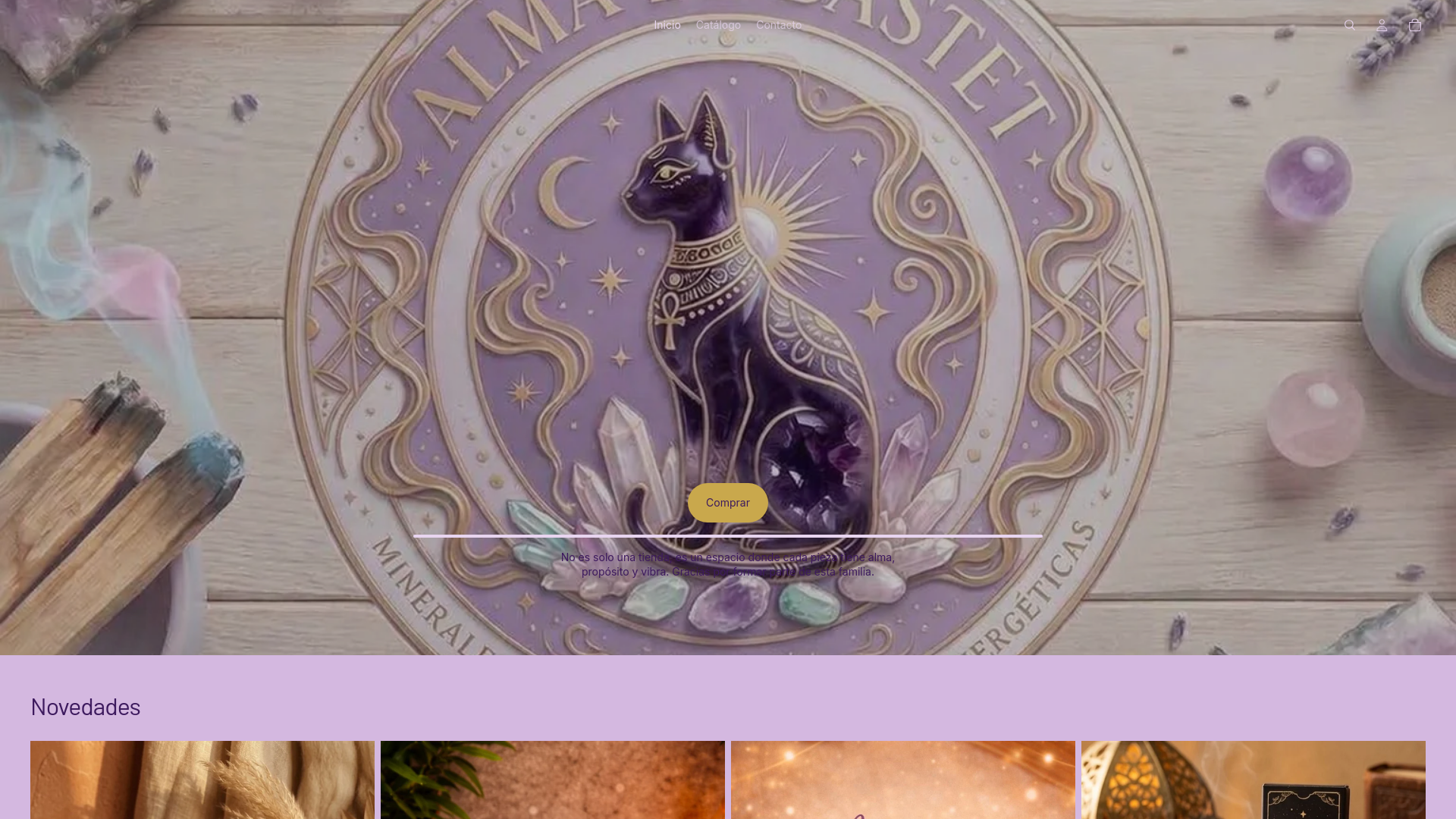 website screenshot of https://almadebastet.com