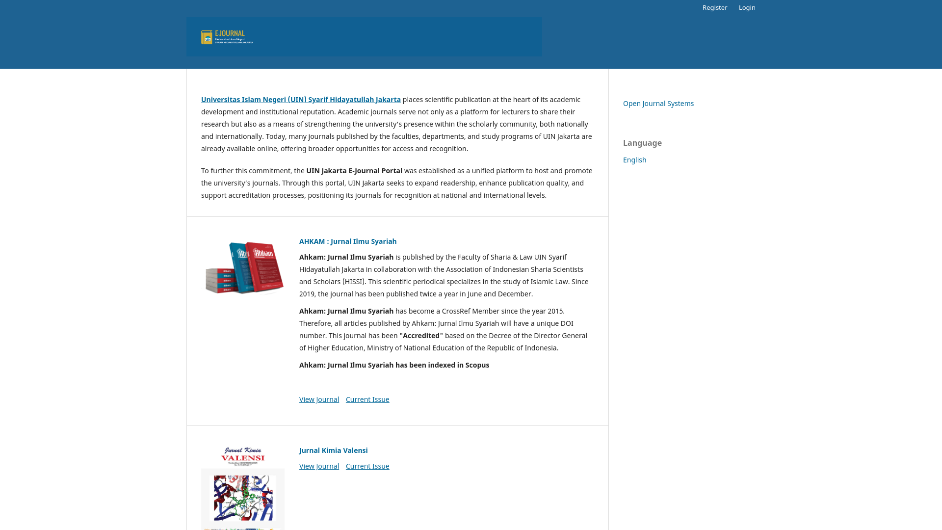 website screenshot of https://uinjkt.web.id/