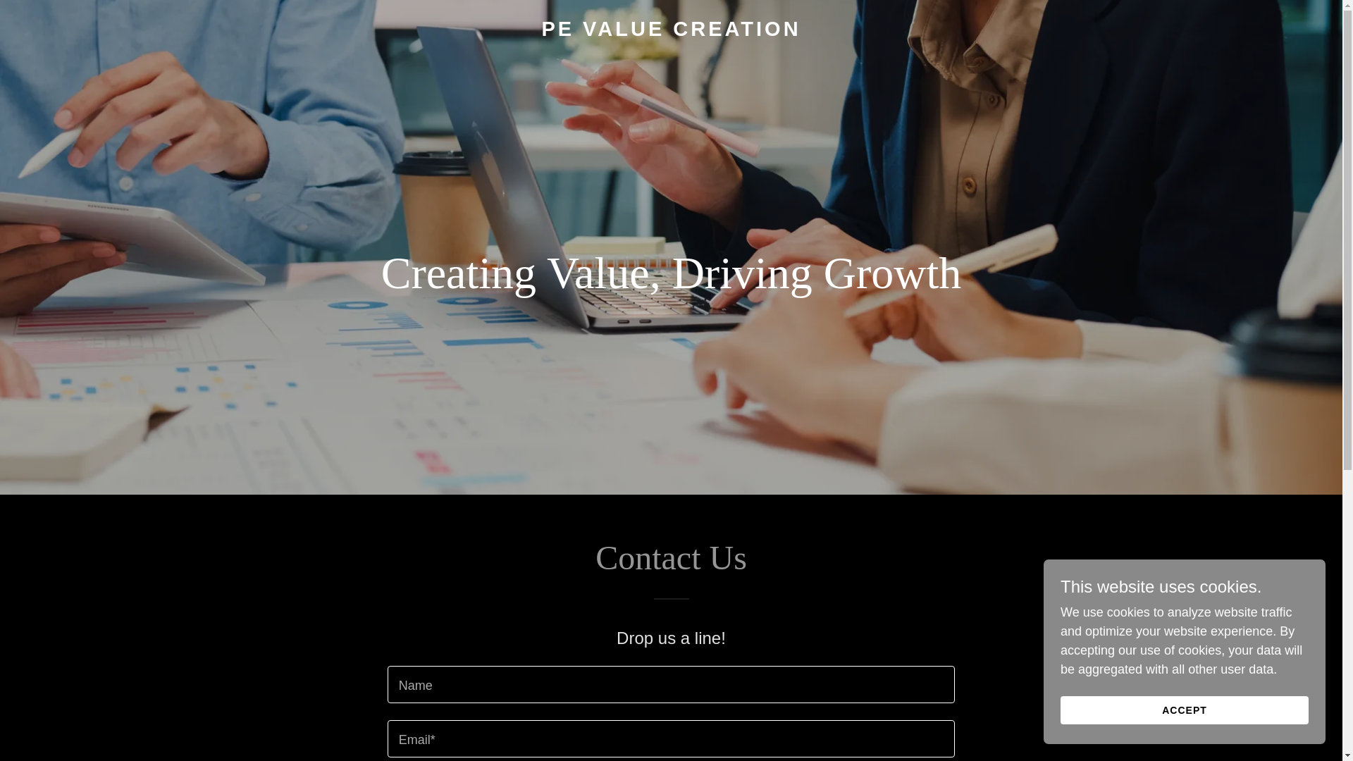 website screenshot of https://pevaluecreation.ai/