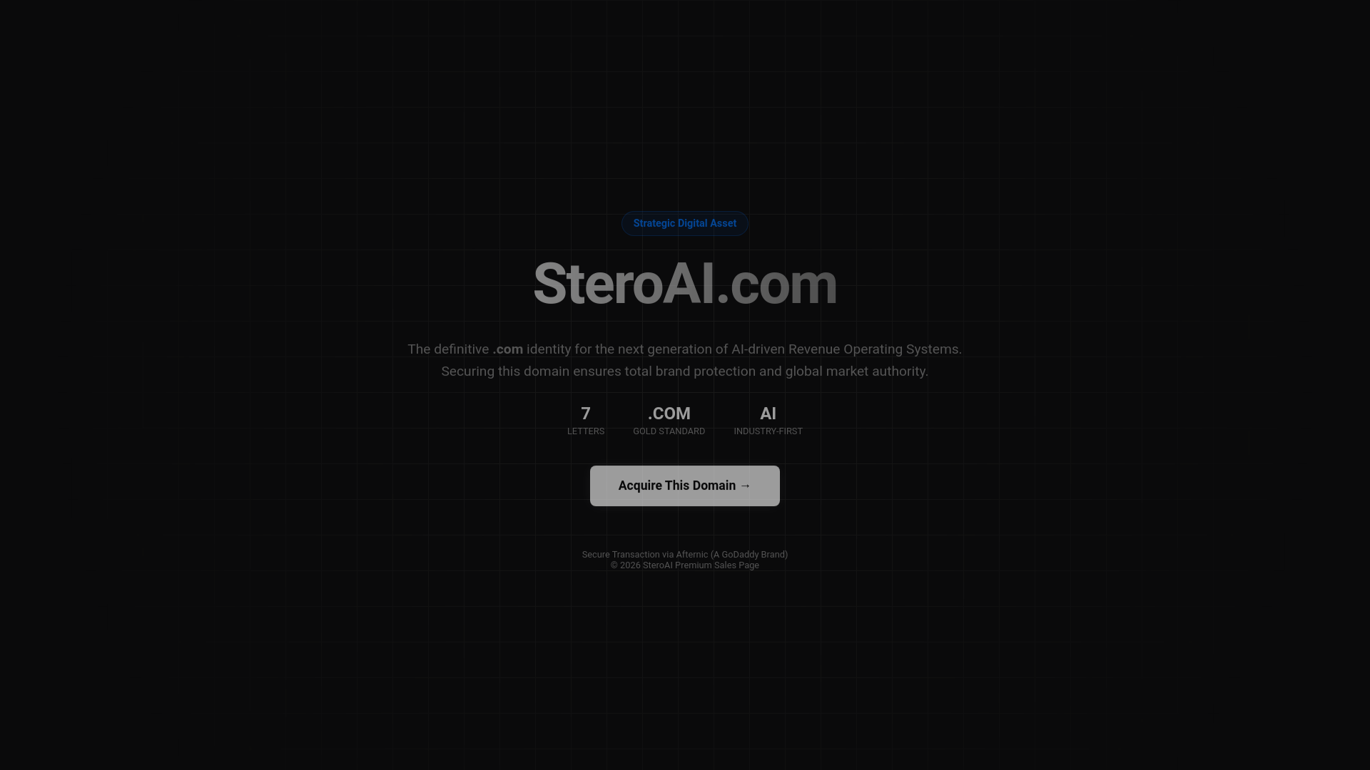 website screenshot of https://steroai.info