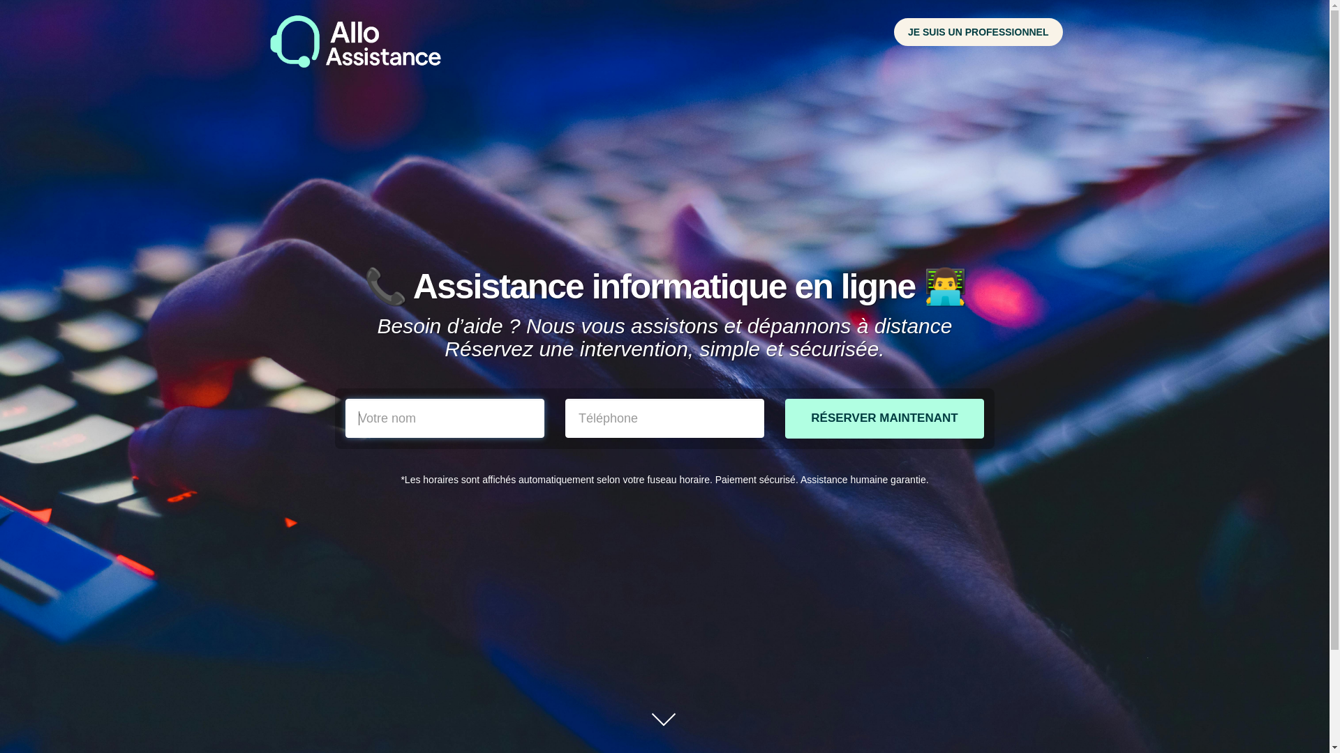 website screenshot of https://alloassistance.fr/