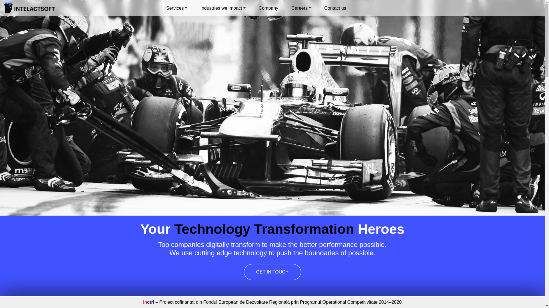 website screenshot of https://intelactsoft.ro/