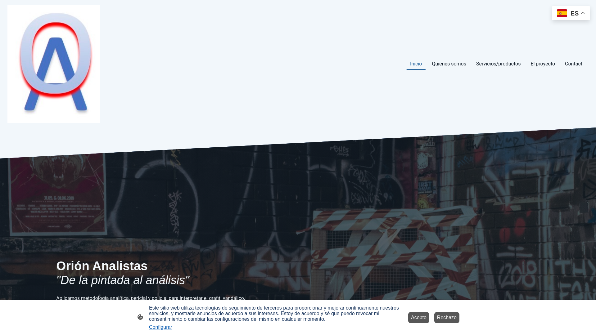 website screenshot of https://orionanalistas.com/