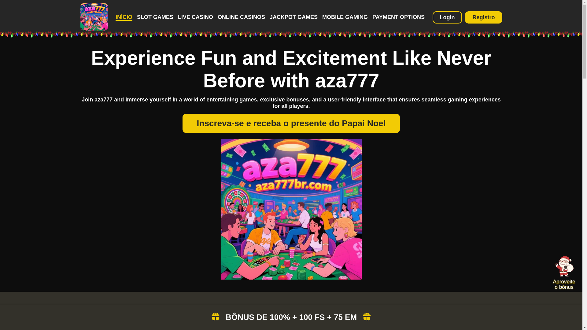 website screenshot of https://aza777br.com/