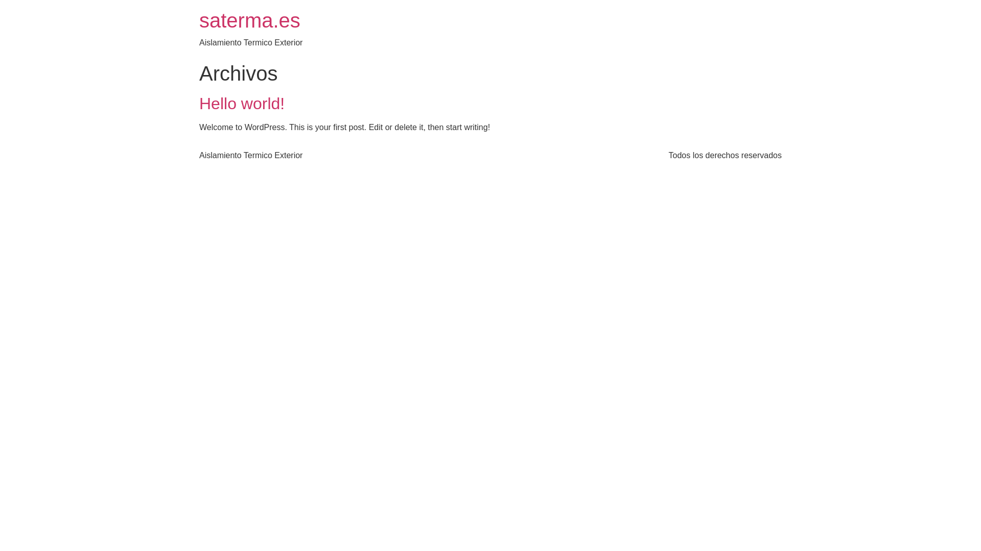 website screenshot of https://saterma.es