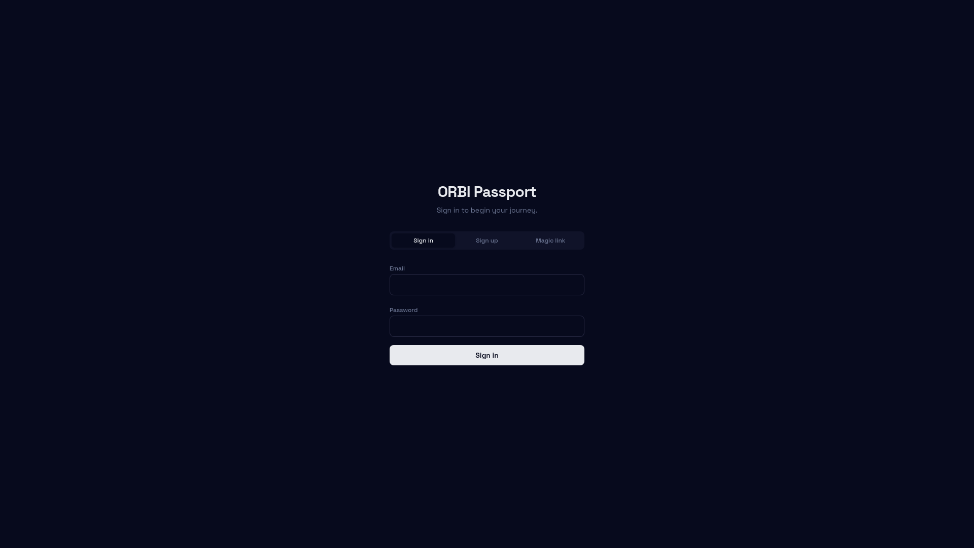 website screenshot of https://orbipassport.es/