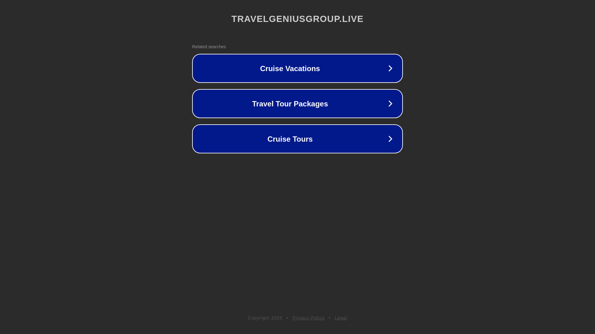 website screenshot of https://travelgeniusgroup.live/