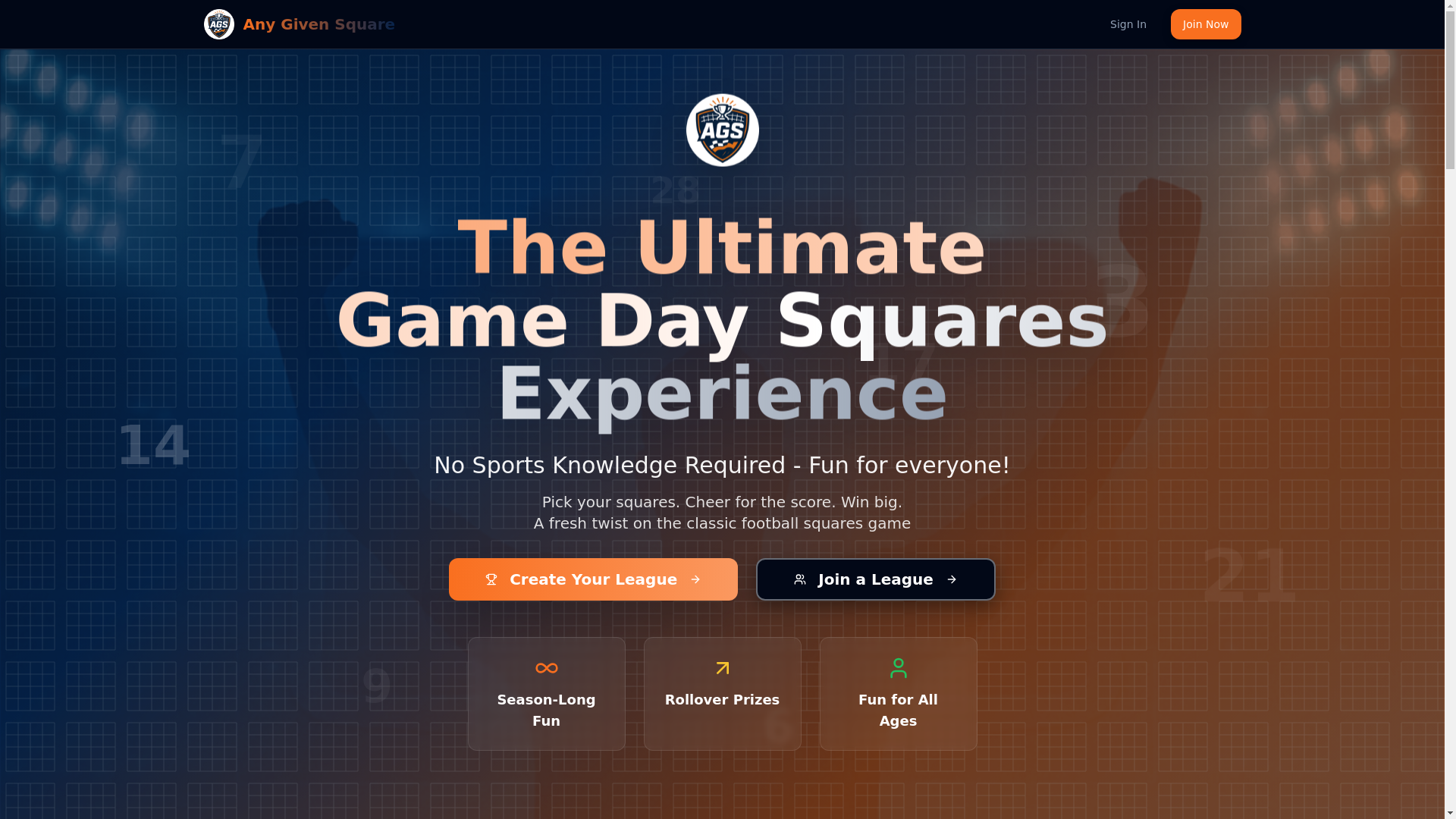 website screenshot of https://half-chance-squares.pages.dev/