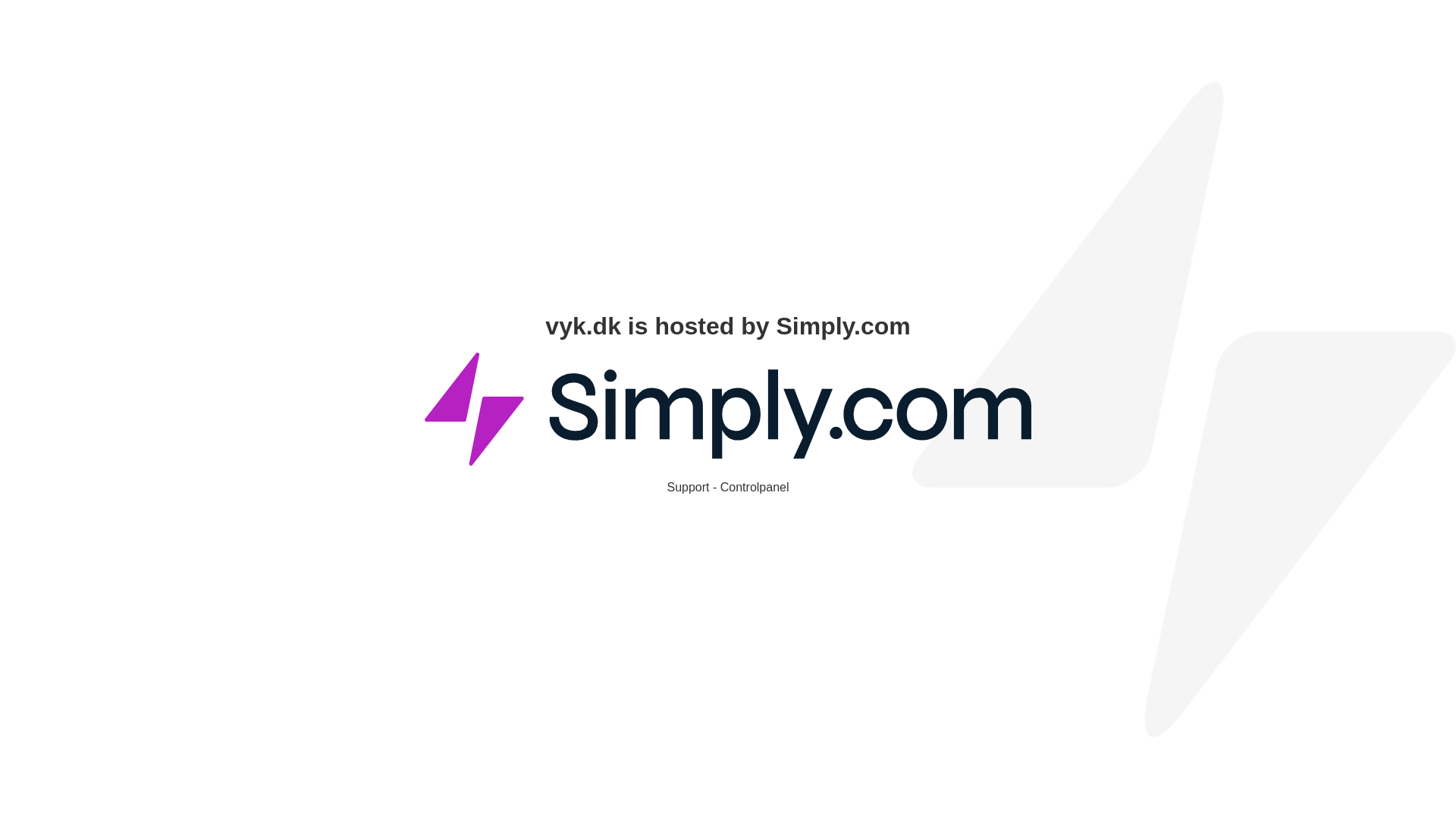 website screenshot of https://vyk.dk/