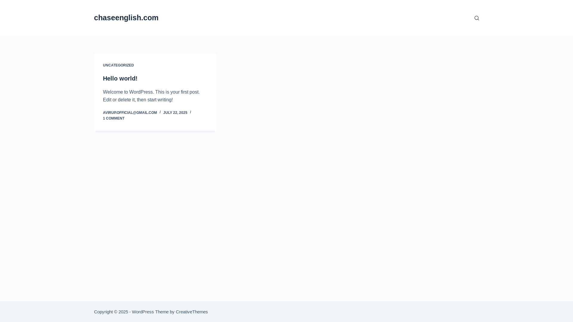 website screenshot of https://chaseenglish.com/