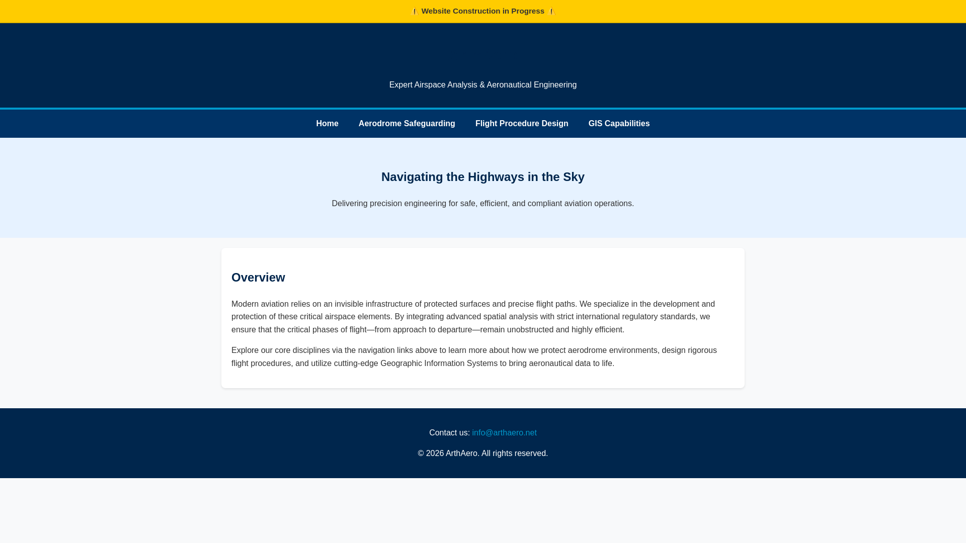 website screenshot of https://arthaero.pages.dev/