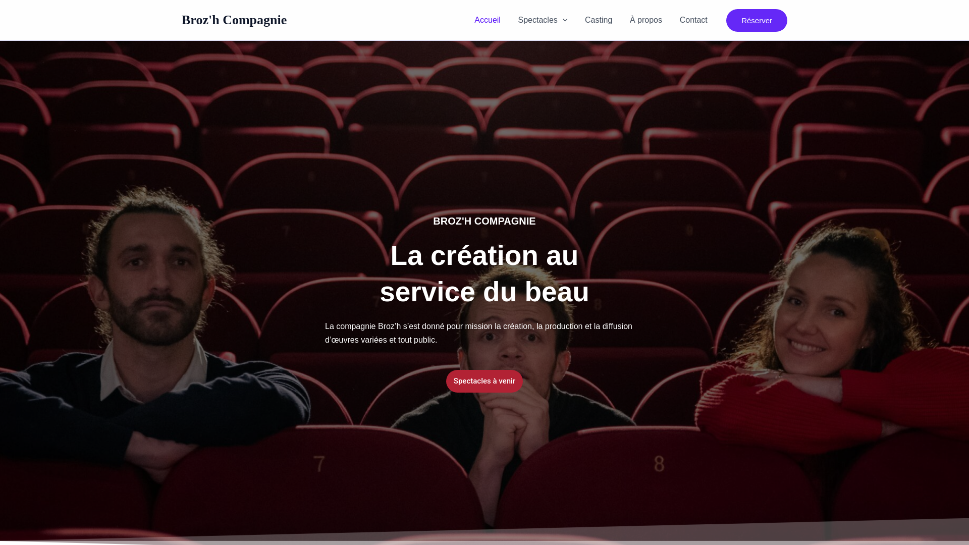 website screenshot of https://brozhcompagnie.com/