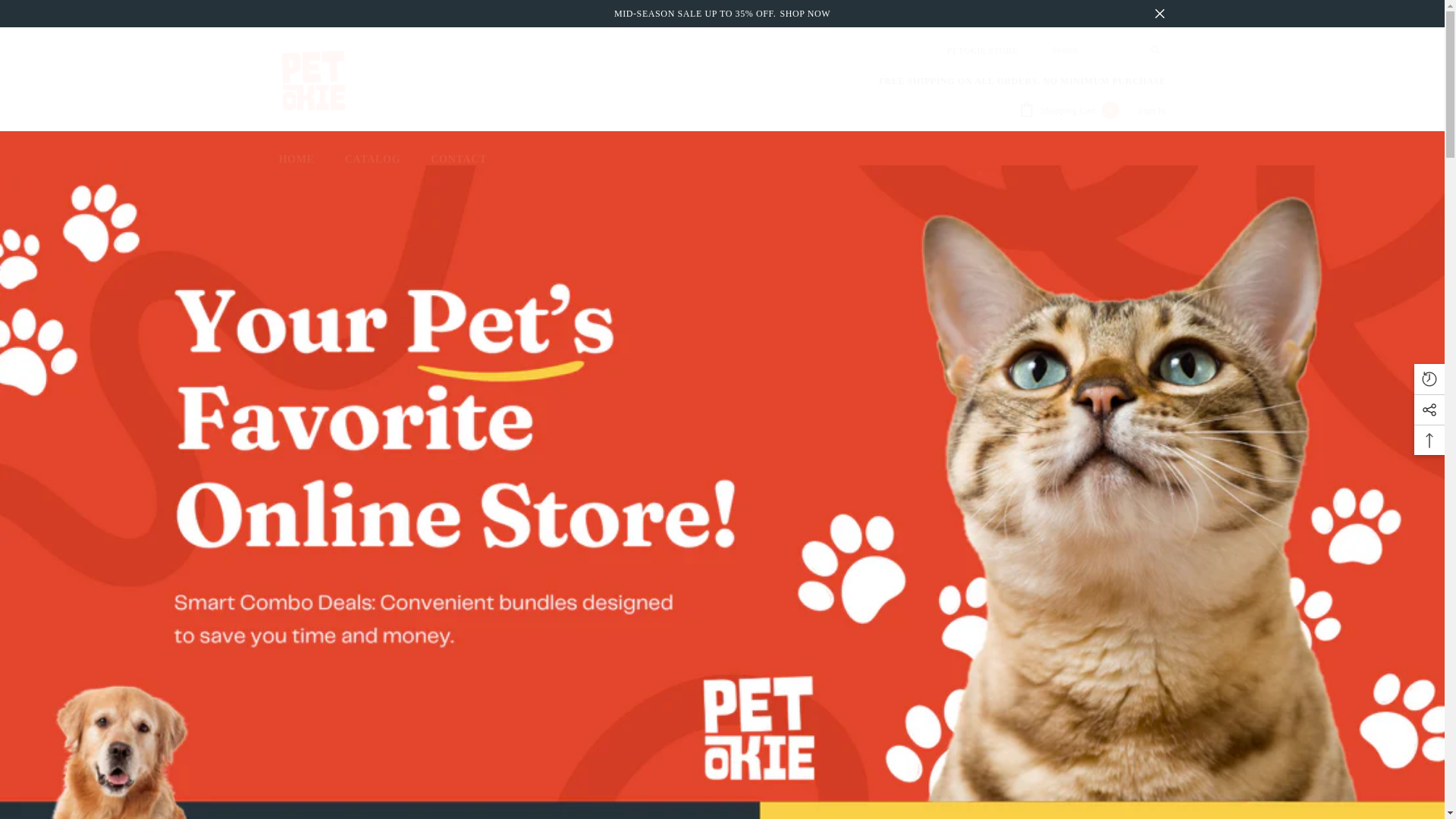 website screenshot of https://petokie.com/