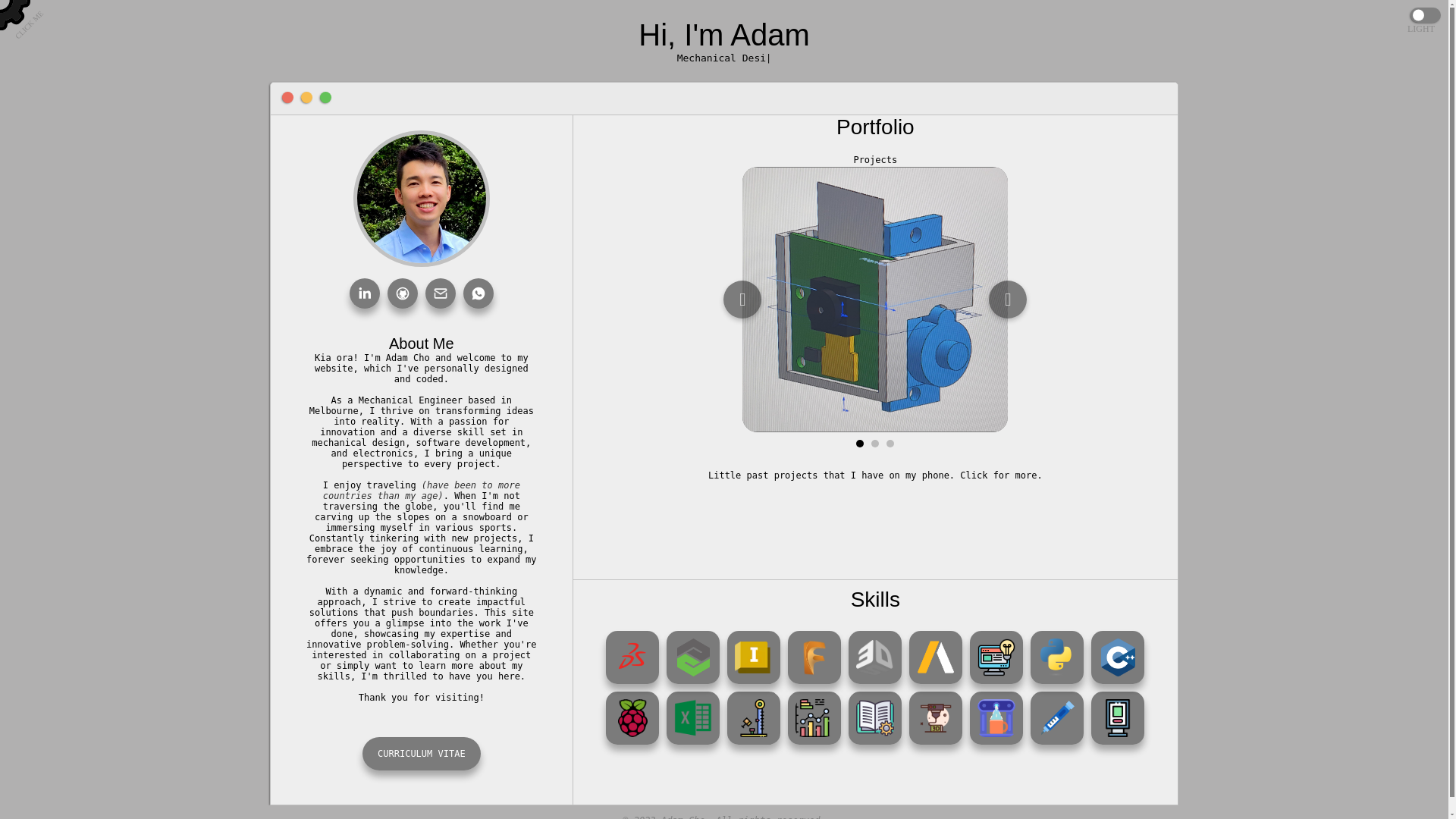 website screenshot of https://adamc-link.pages.dev/