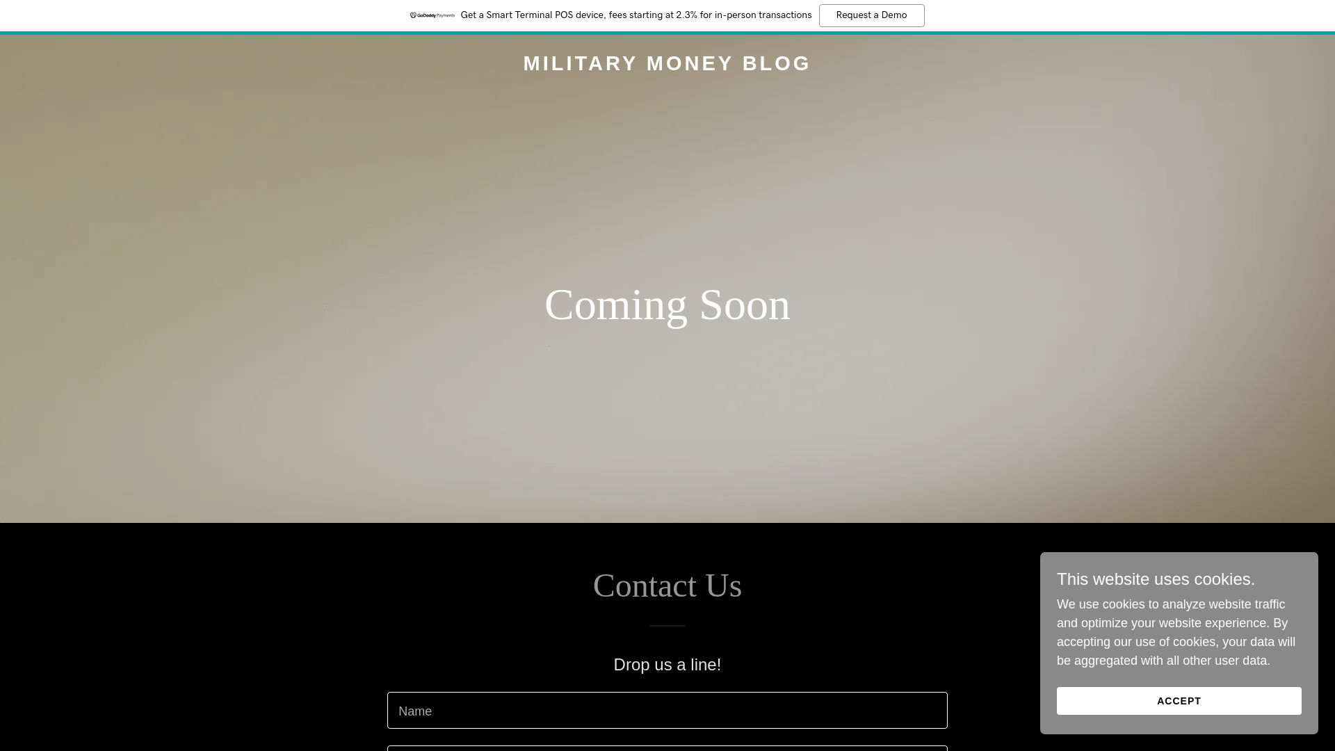 website screenshot of https://militarymoneyblog.com/