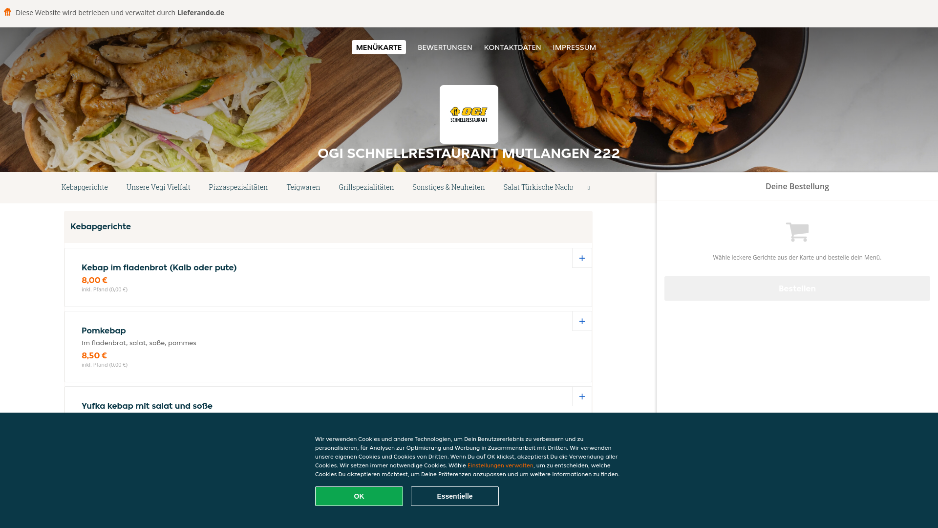 website screenshot of https://ogischnellrestaurant-mutlangen.de