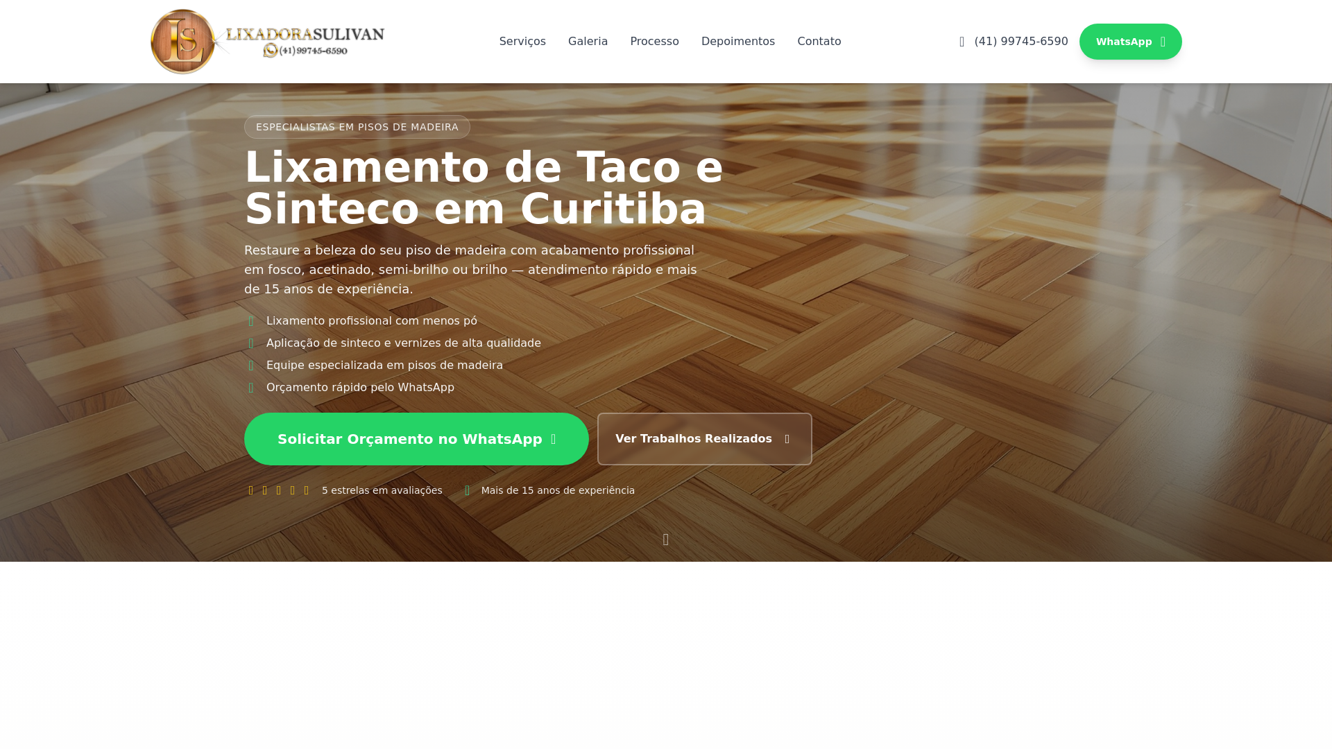 website screenshot of https://lixamentodepiso.com.br/