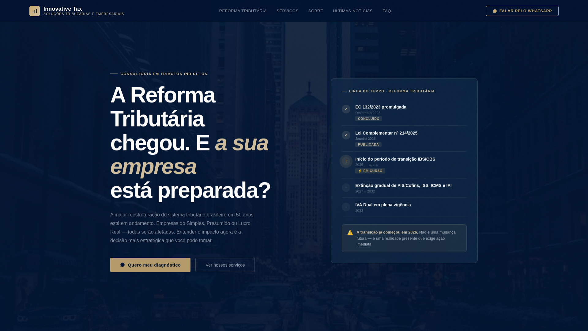 website screenshot of https://innovativetax.com.br/