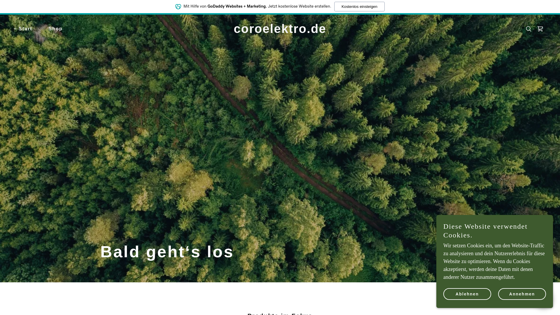 website screenshot of https://coroelektro.de/