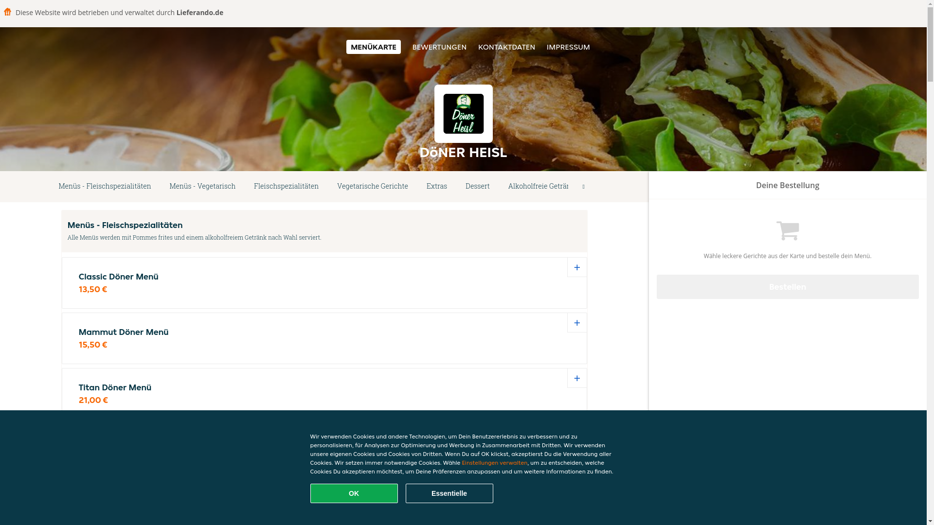 website screenshot of https://donerheisl-petershausen.de/