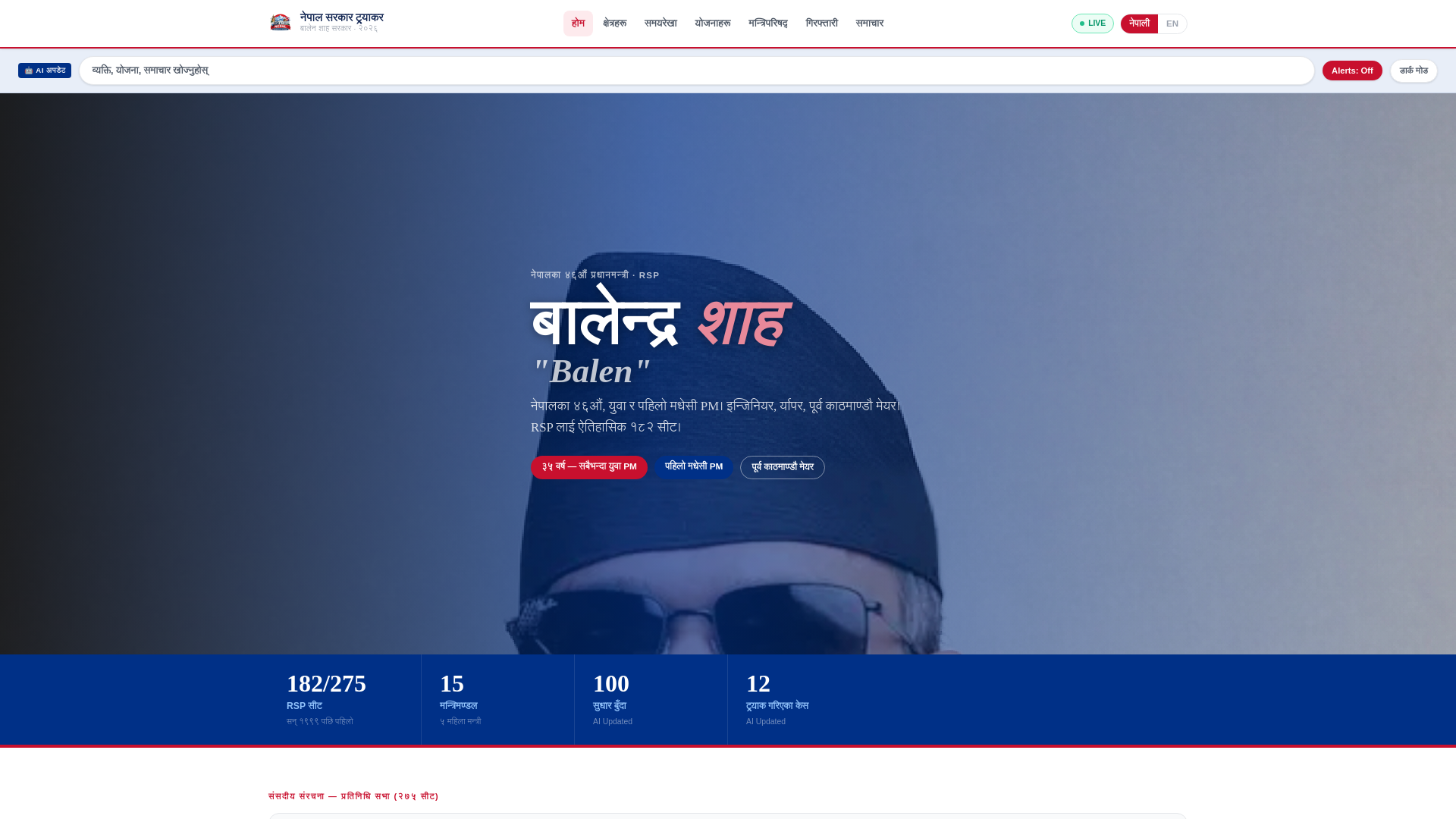 website screenshot of https://nepalsarkarupdates.com