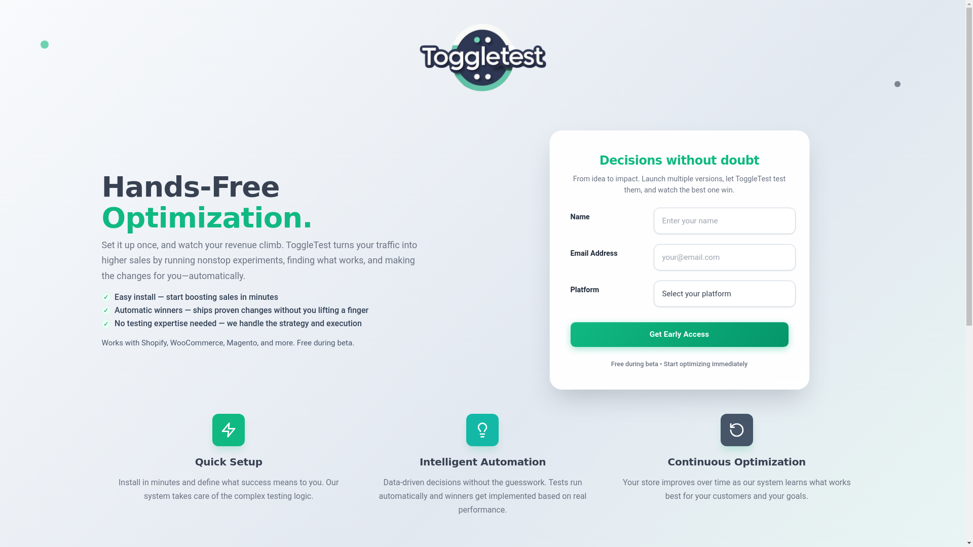 website screenshot of https://toggletest-marketing.pages.dev/