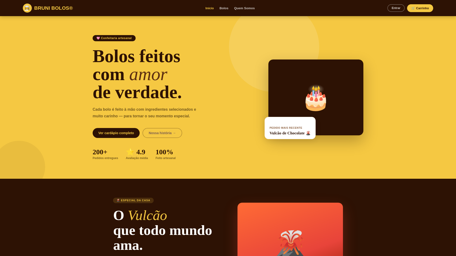 website screenshot of https://brunibolos.pages.dev/