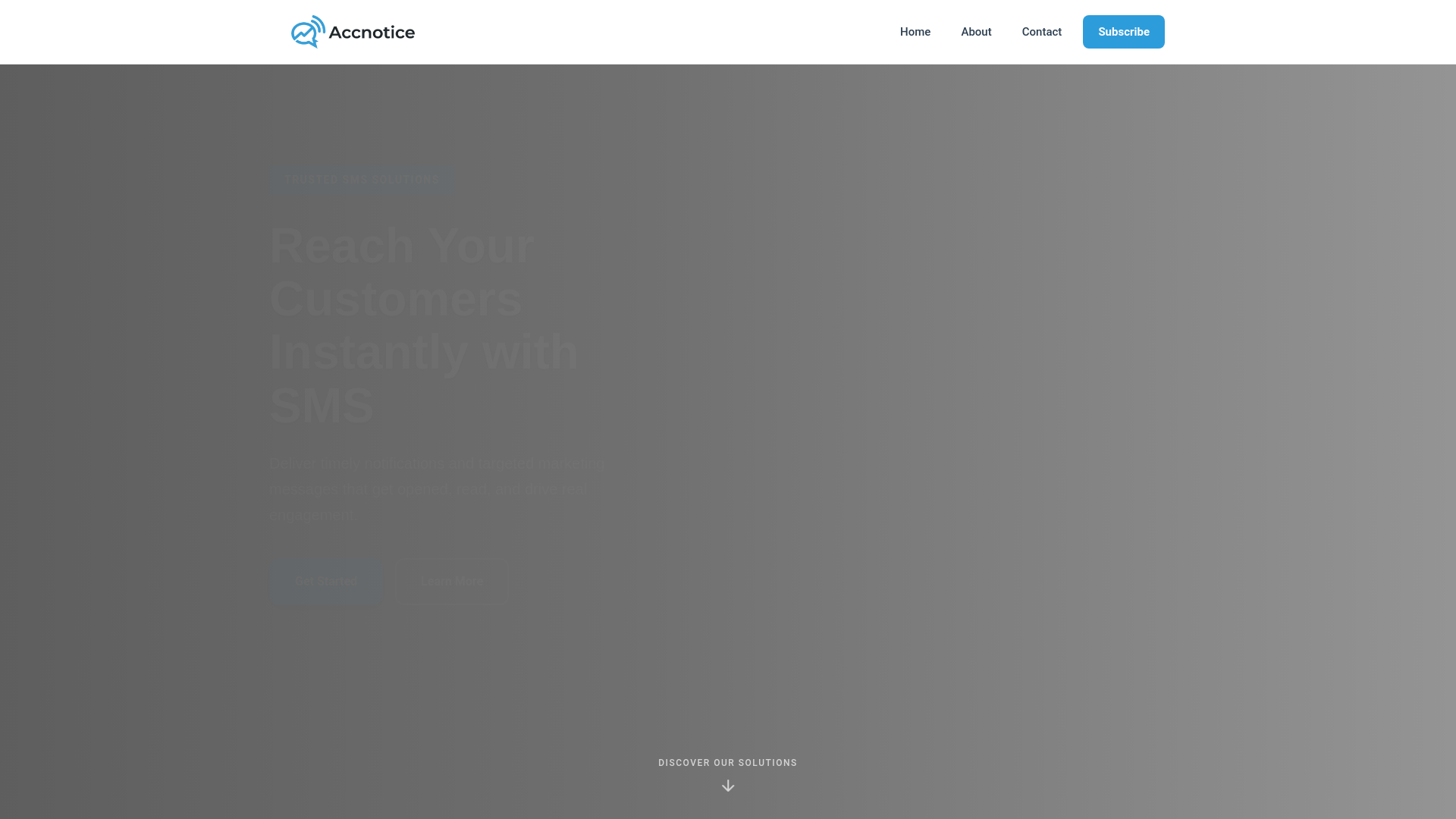 website screenshot of https://accnotice.com/