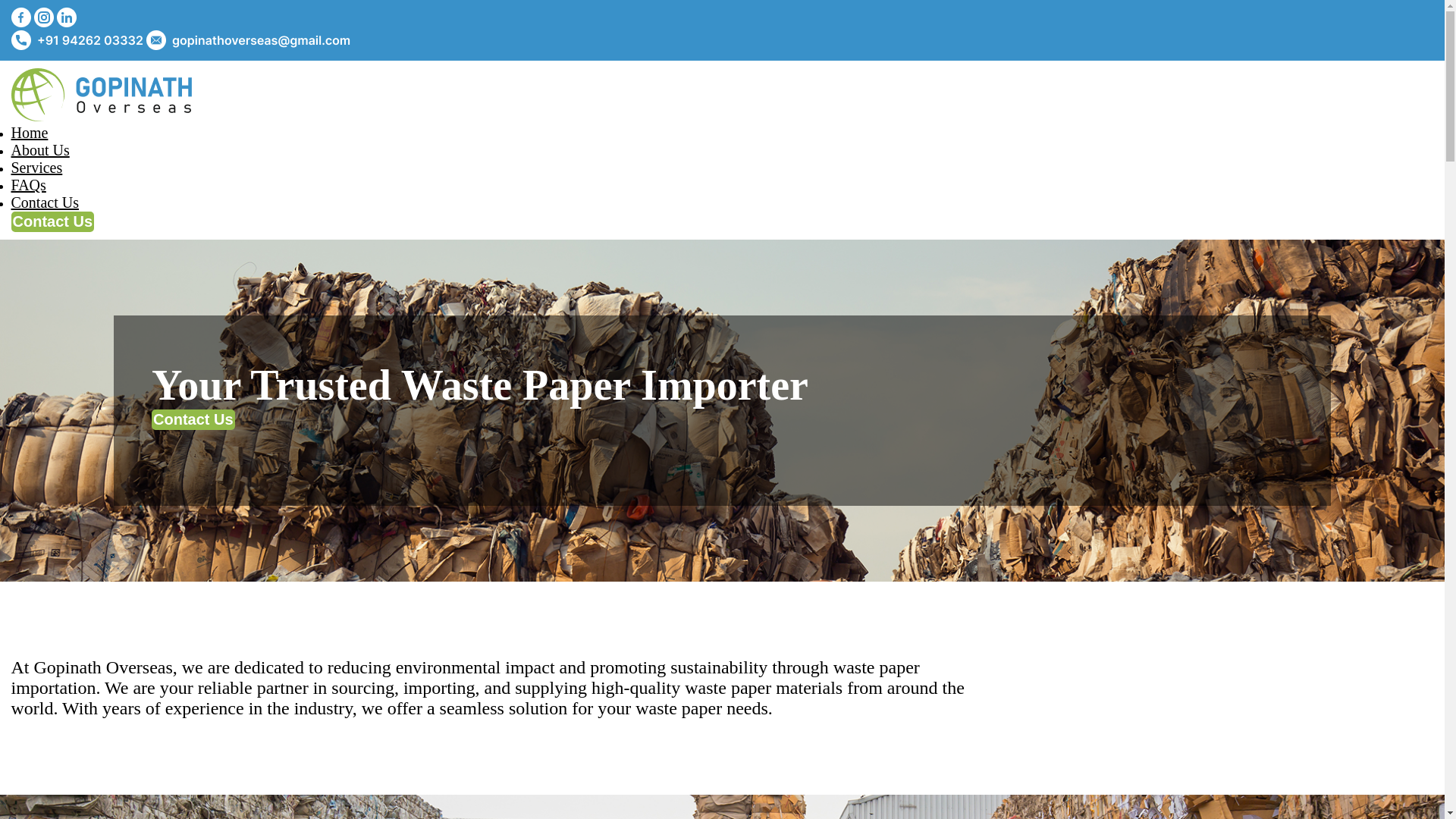 website screenshot of https://gopinath-overseas.pages.dev/