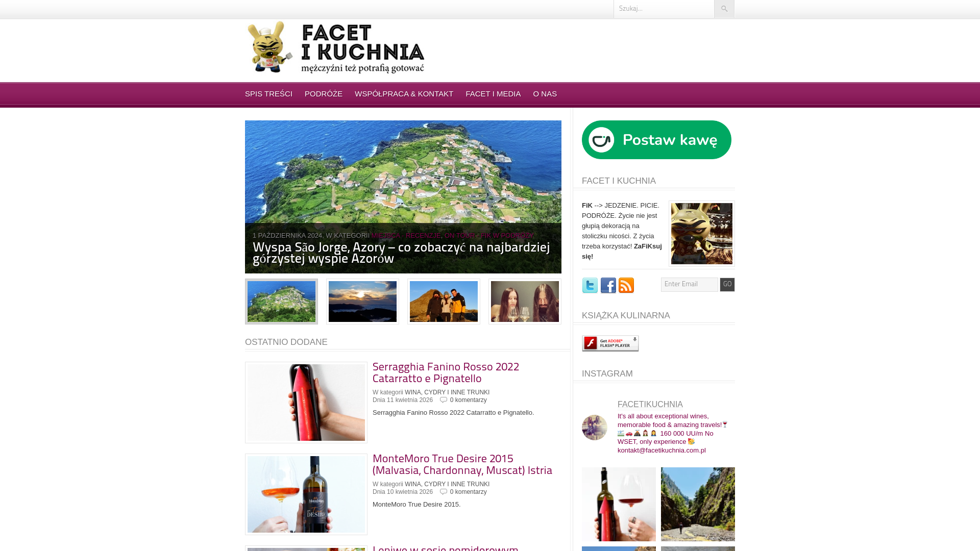 website screenshot of https://facetikuchnia.com.pl