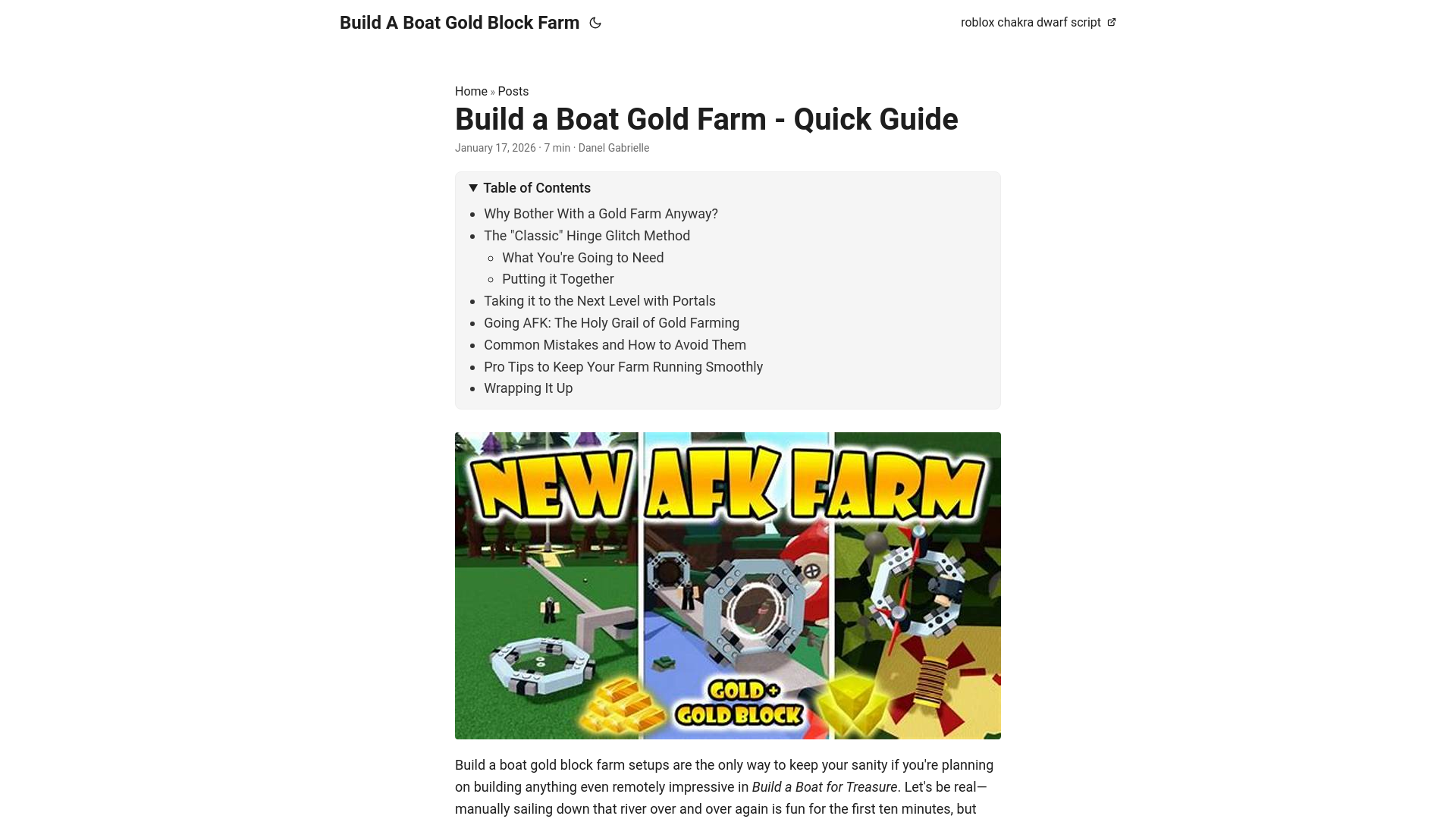 website screenshot of https://buildaboatgoldblockfarm.pages.dev/