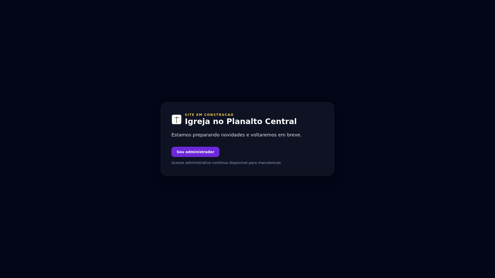 website screenshot of https://ipcplanaltocentral.com.br/