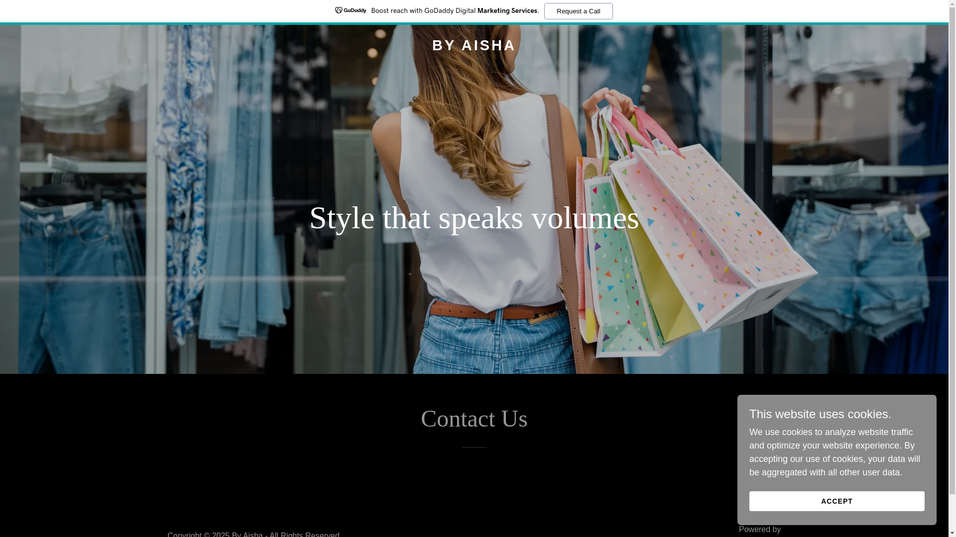 website screenshot of https://byaisha.in/