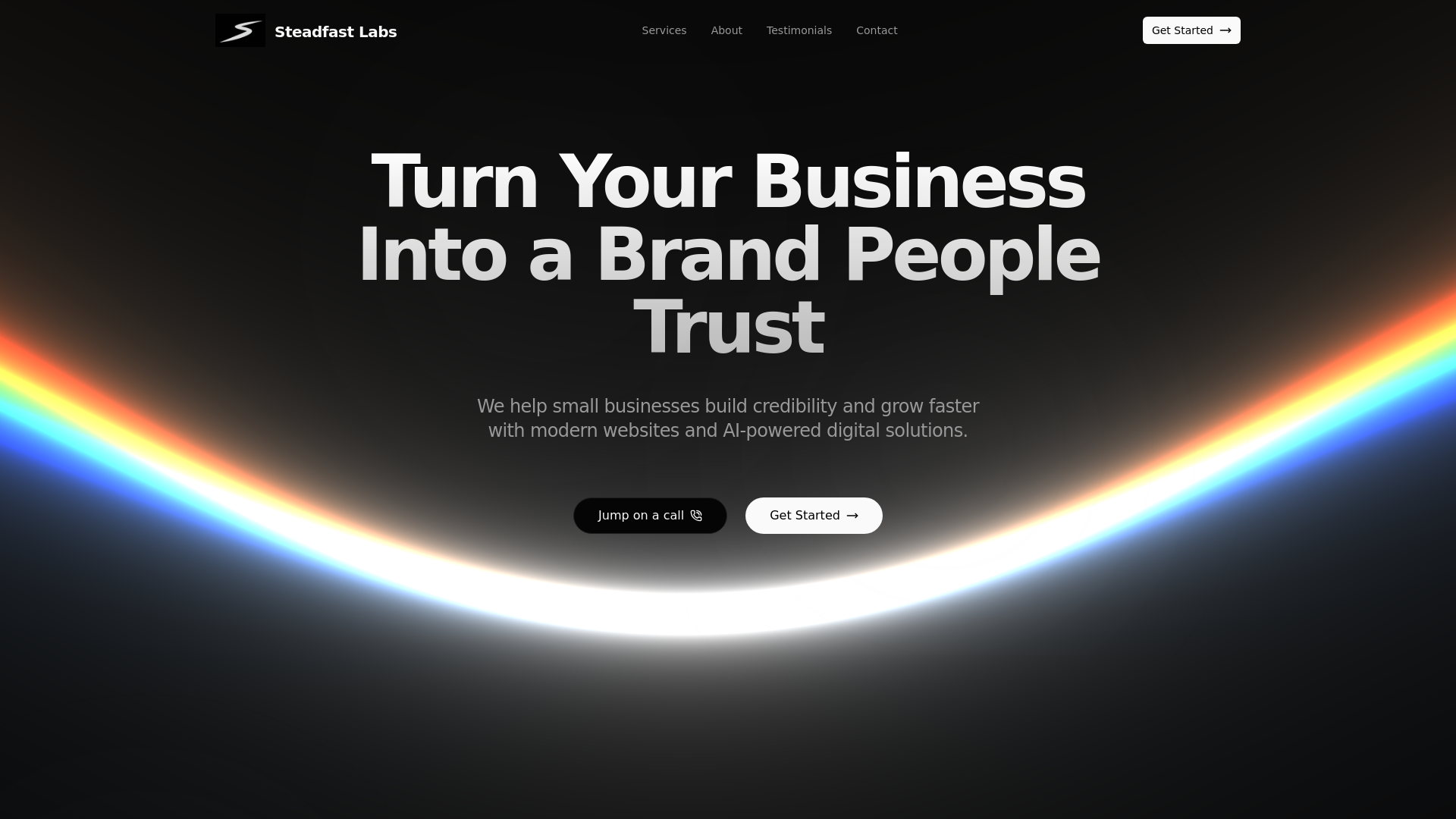 website screenshot of https://steadfastlabs.pages.dev/