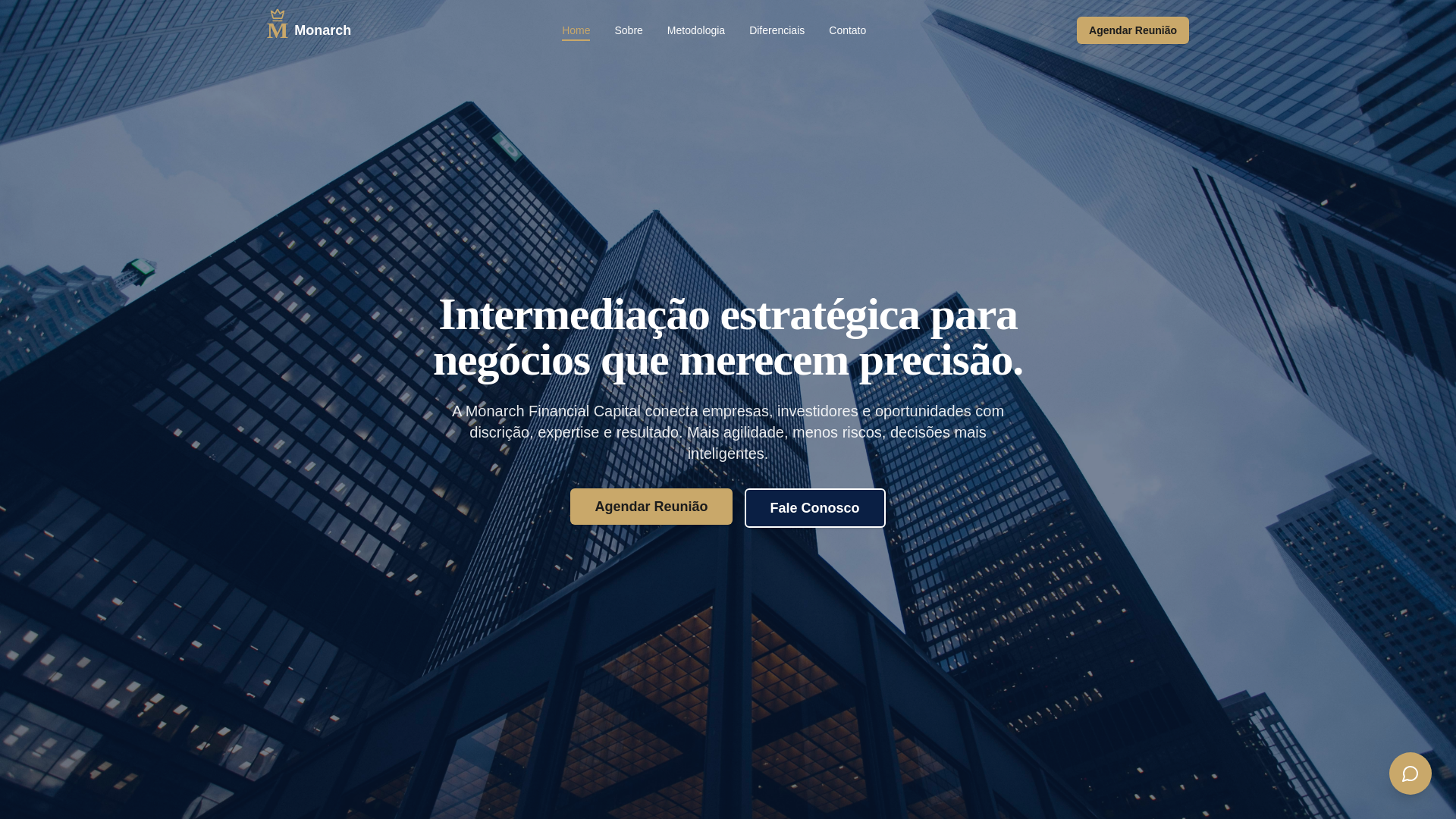 website screenshot of https://monarchcapital.com.br/