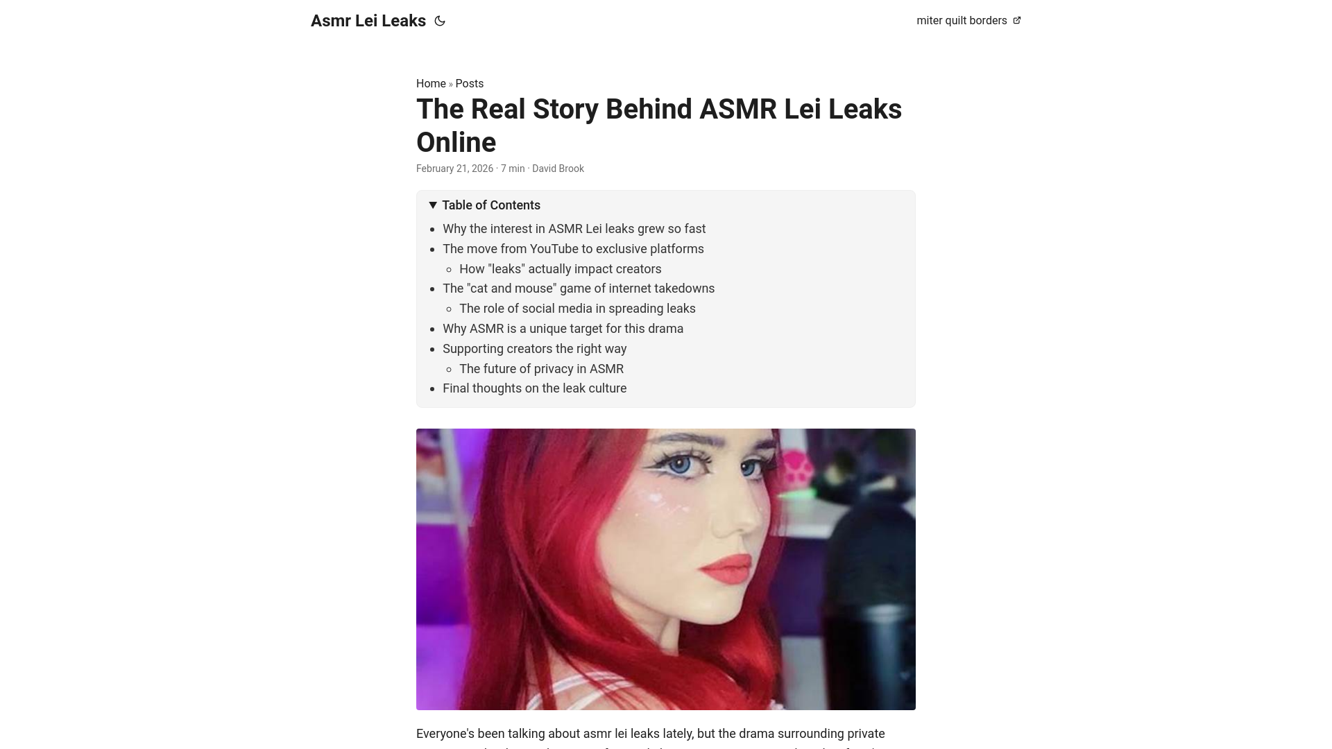 website screenshot of https://asmr-lei-leaks.pages.dev/