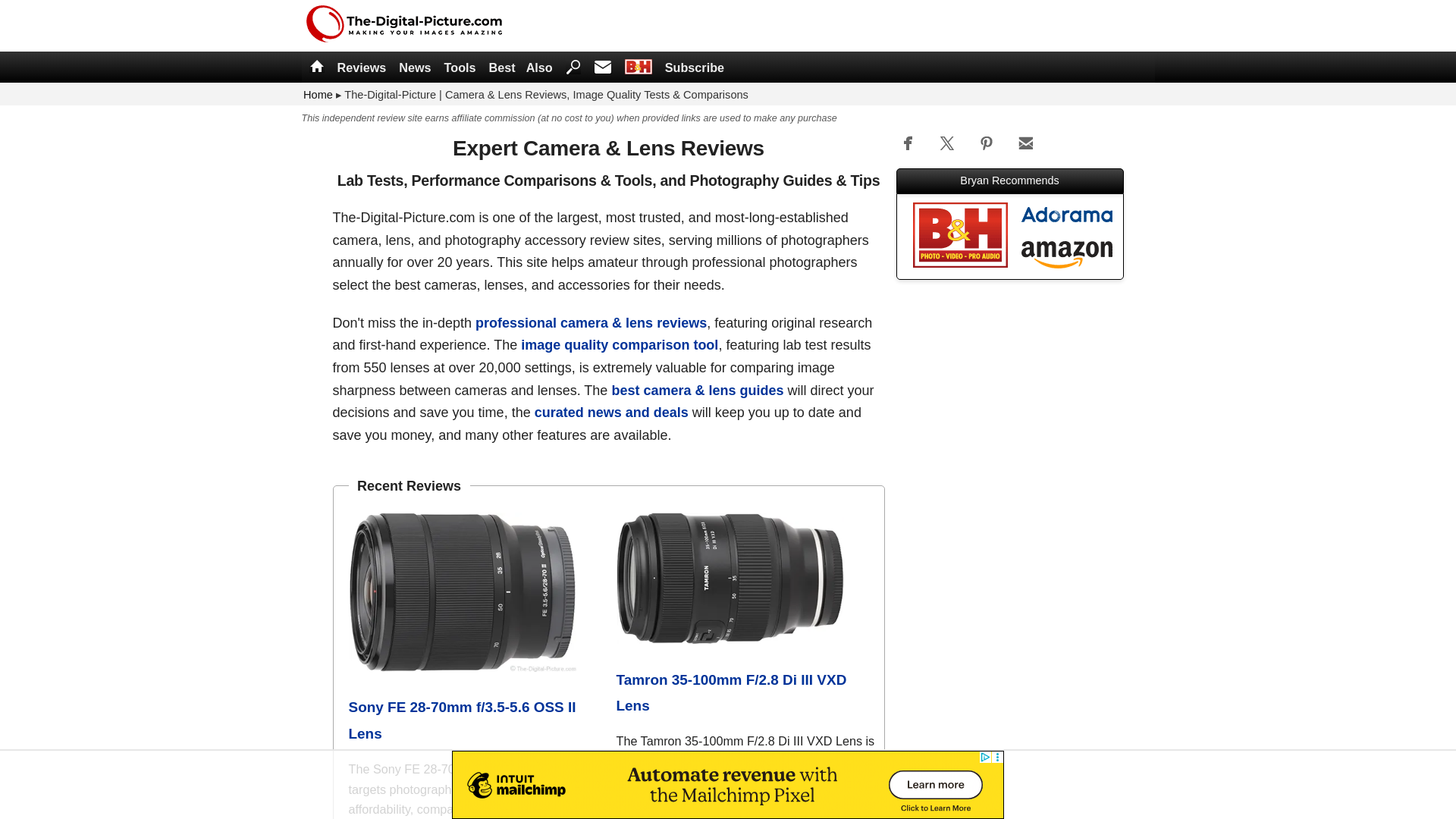 website screenshot of https://the-digital-picture.com/