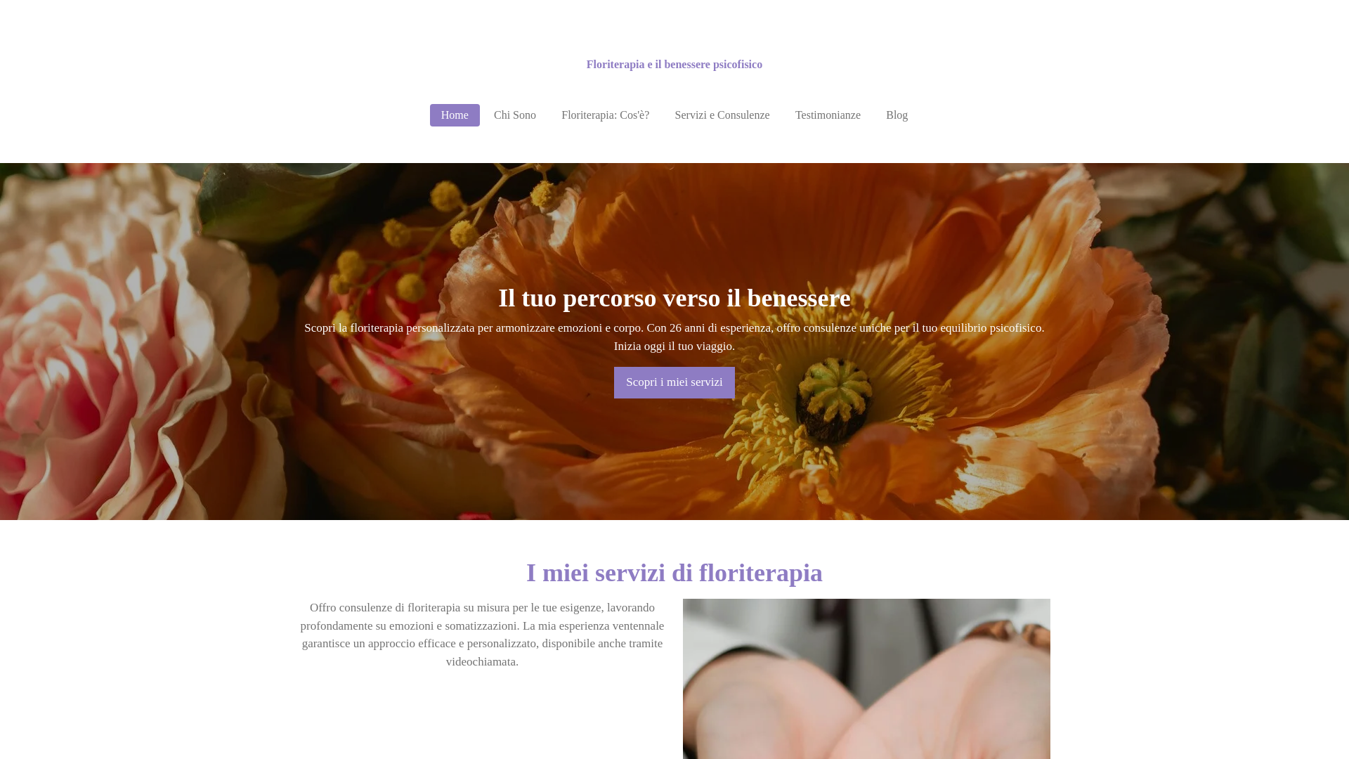 website screenshot of https://floriterapiarosy.com