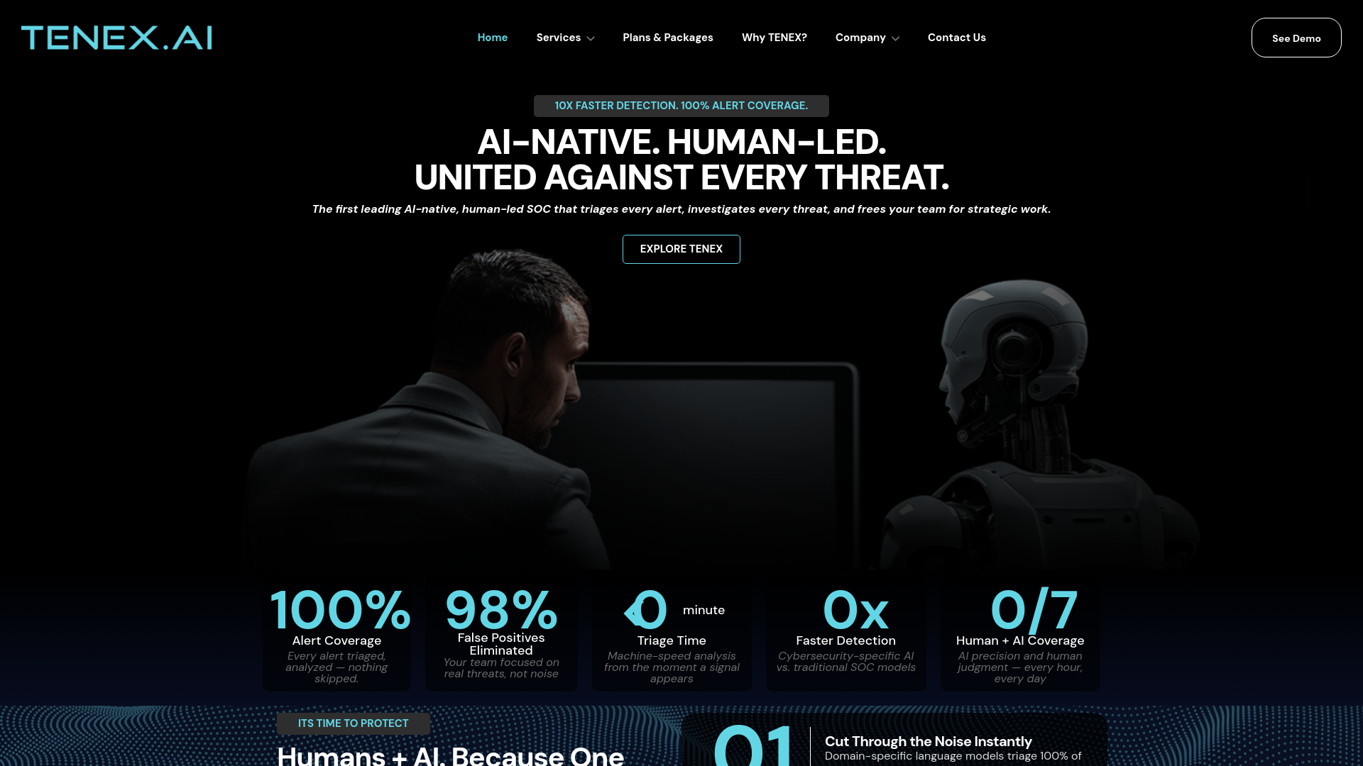 website screenshot of https://tenexnucleus.com/