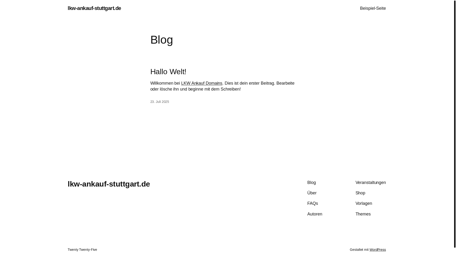 website screenshot of https://lkw-ankauf-stuttgart.de/