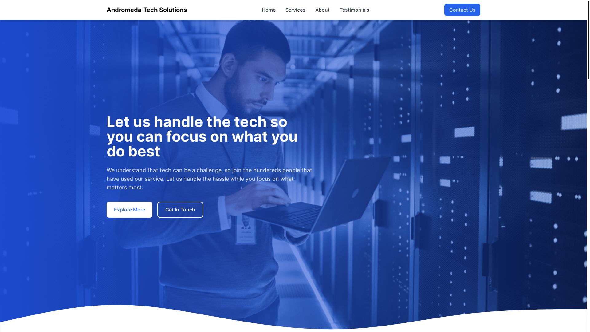 website screenshot of https://andromeda-landing-page-dev.pages.dev/