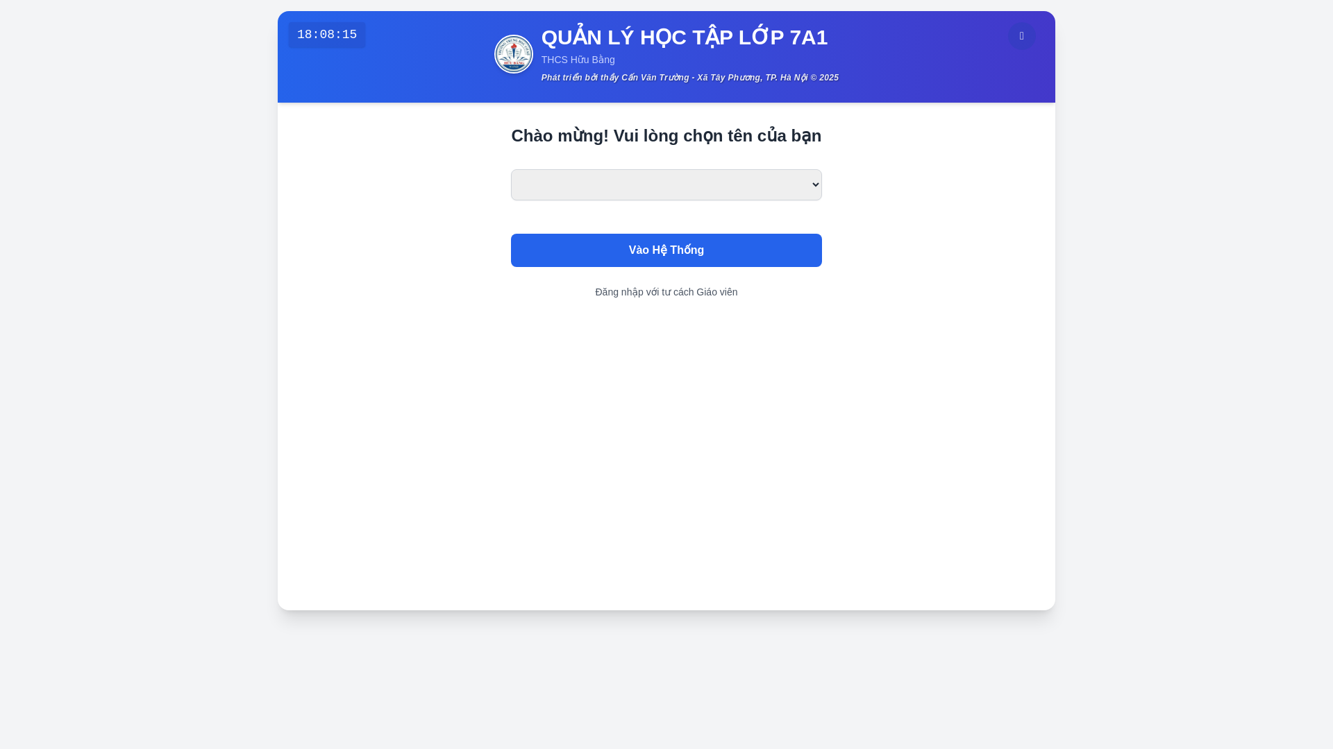 website screenshot of https://hoctap7a1.pages.dev/