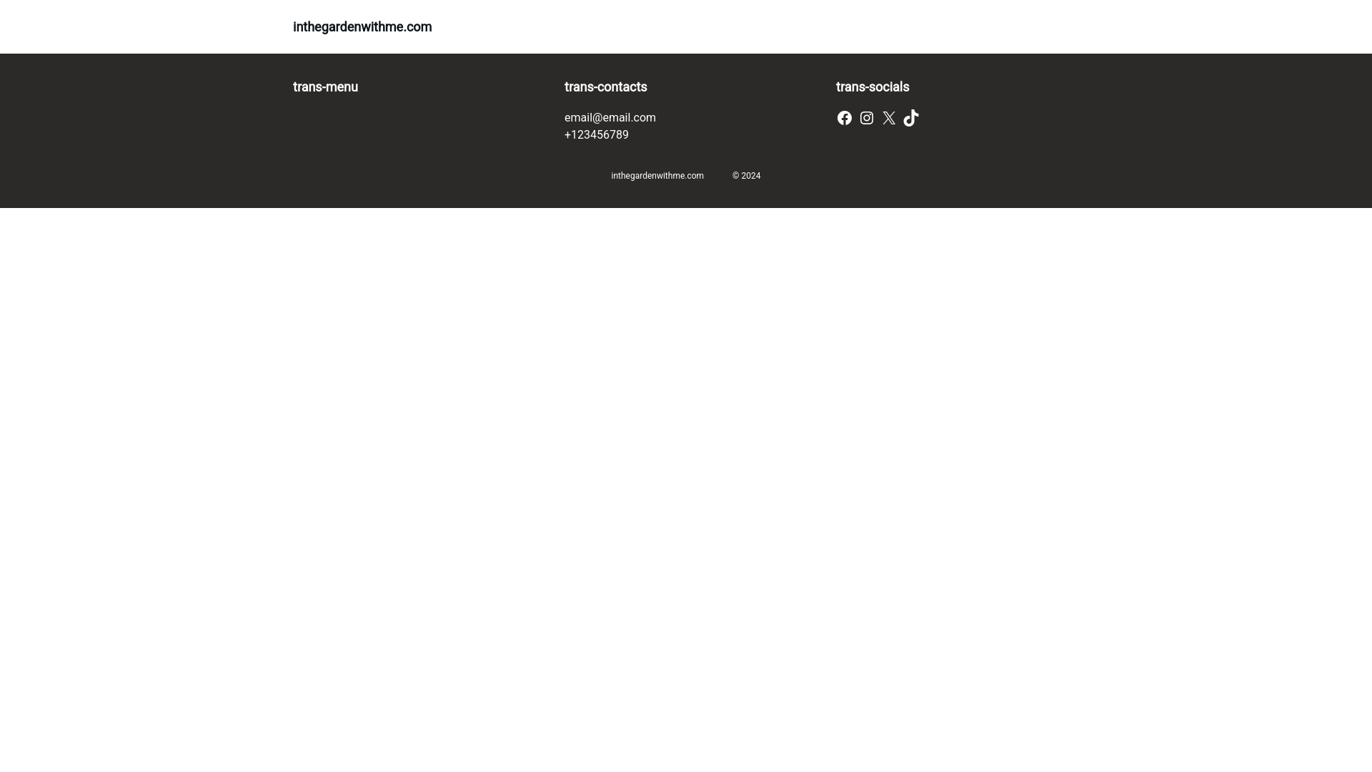 website screenshot of https://inthegardenwithme.com/