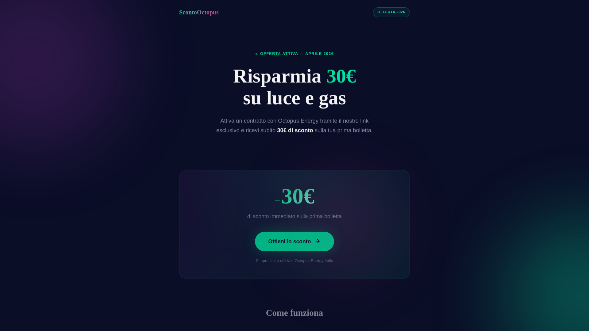 website screenshot of https://sconto-octopus.pages.dev/