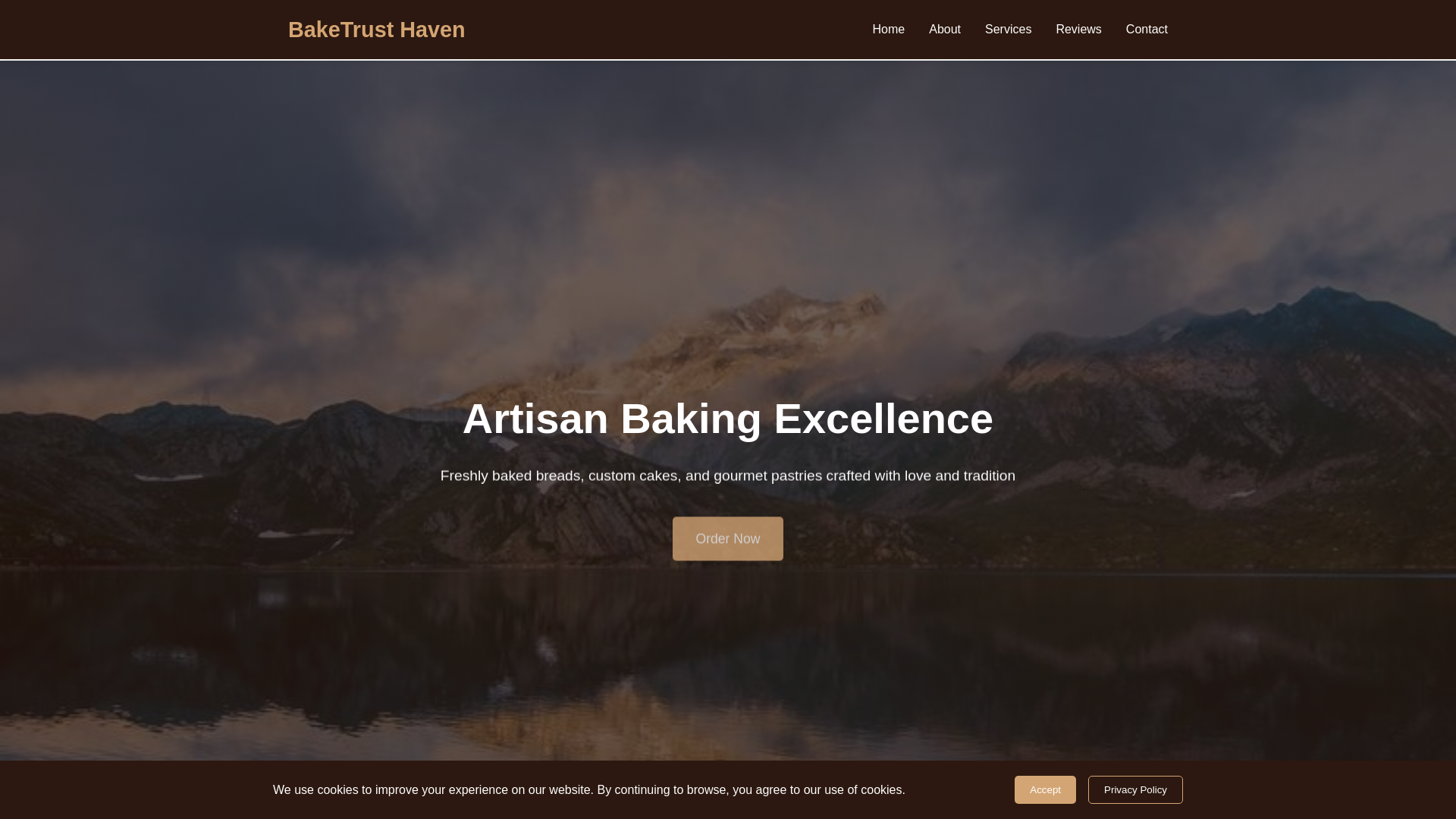 website screenshot of https://baketrusthaven.shop/