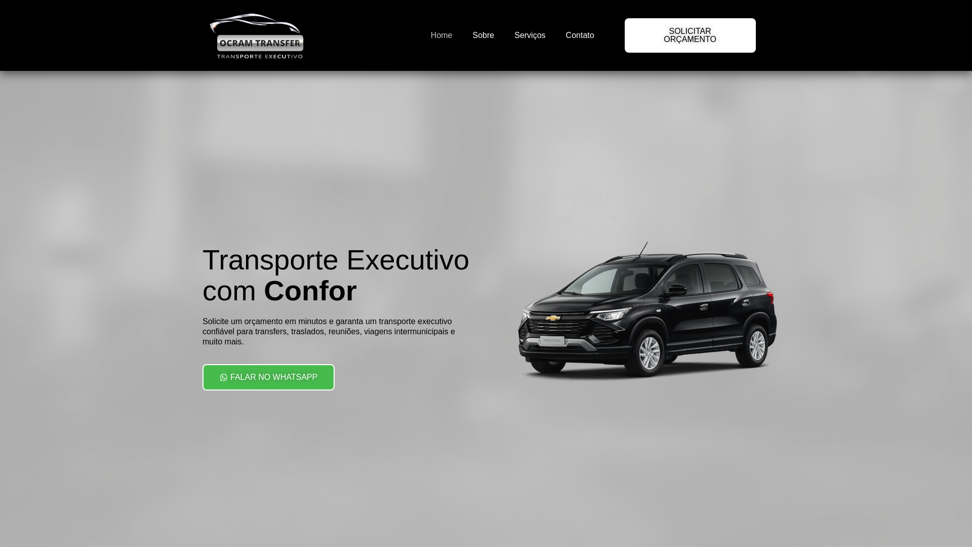 website screenshot of https://ocramtransfer.com.br/